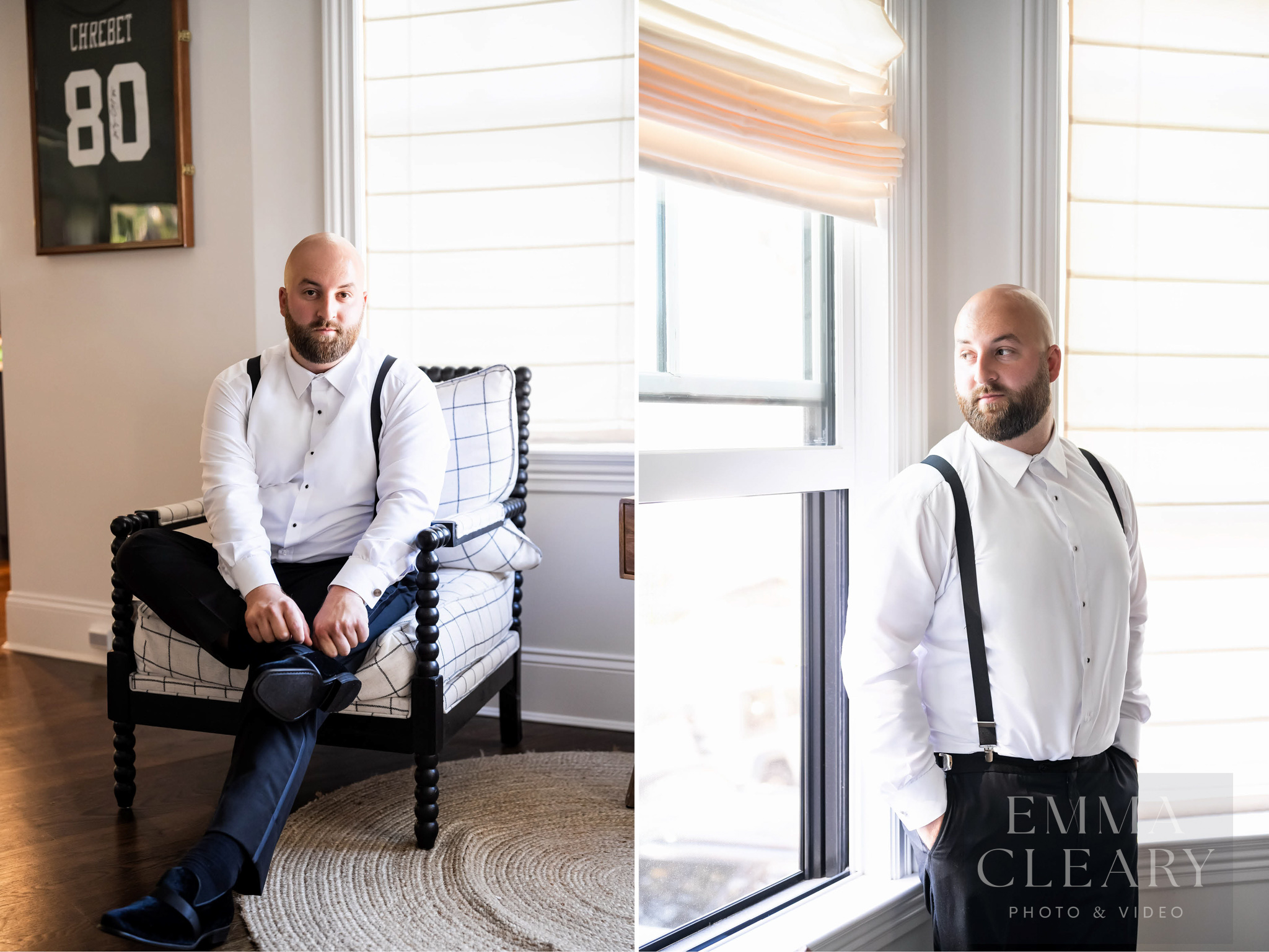 Groom's wedding morning portrait