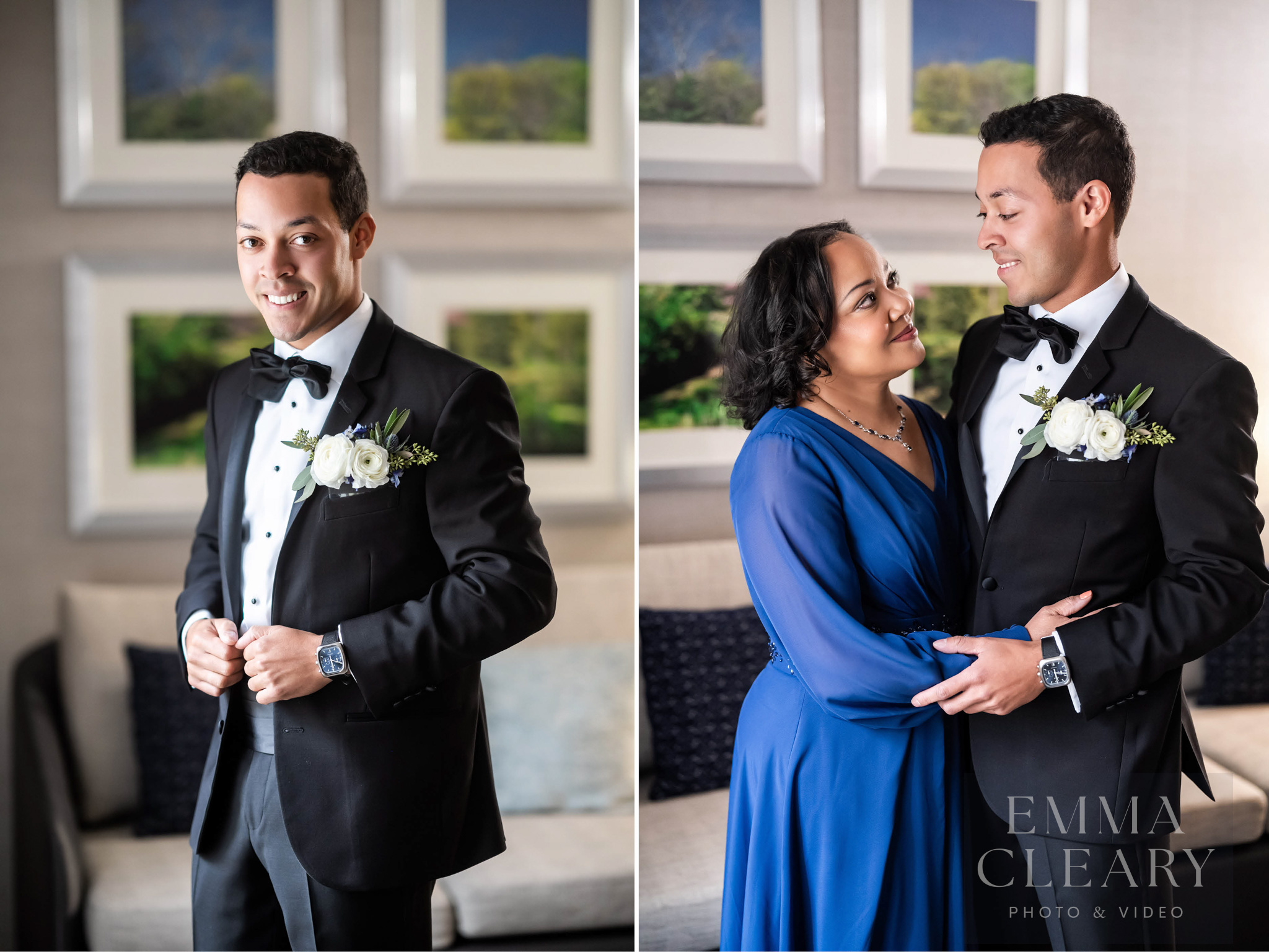 The groom and the mother