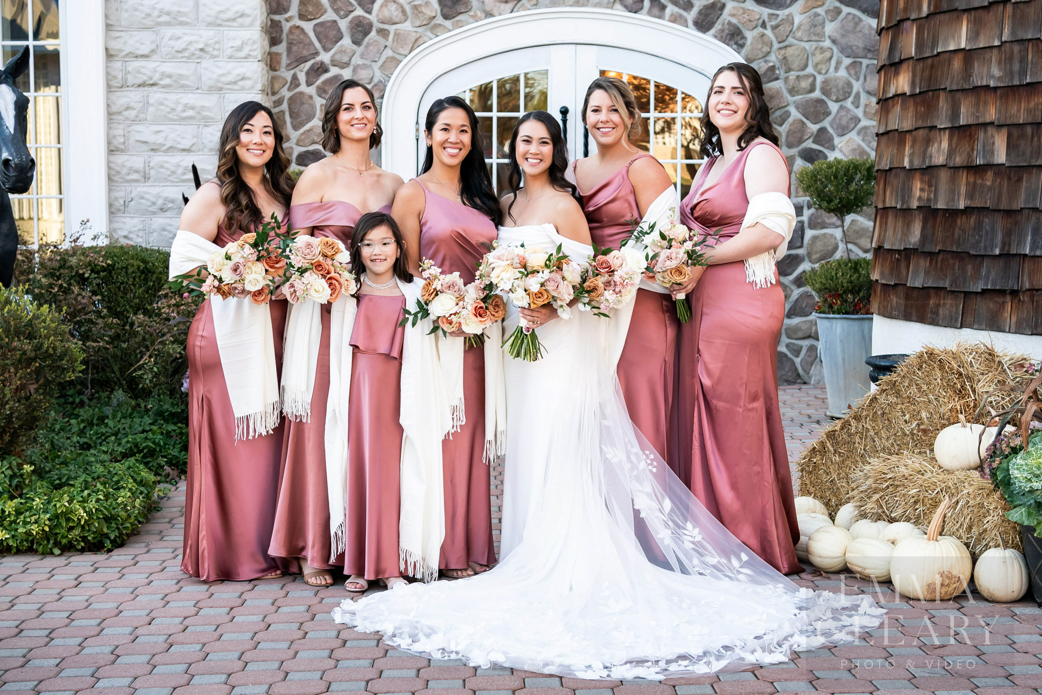 Bride and bridesmaids