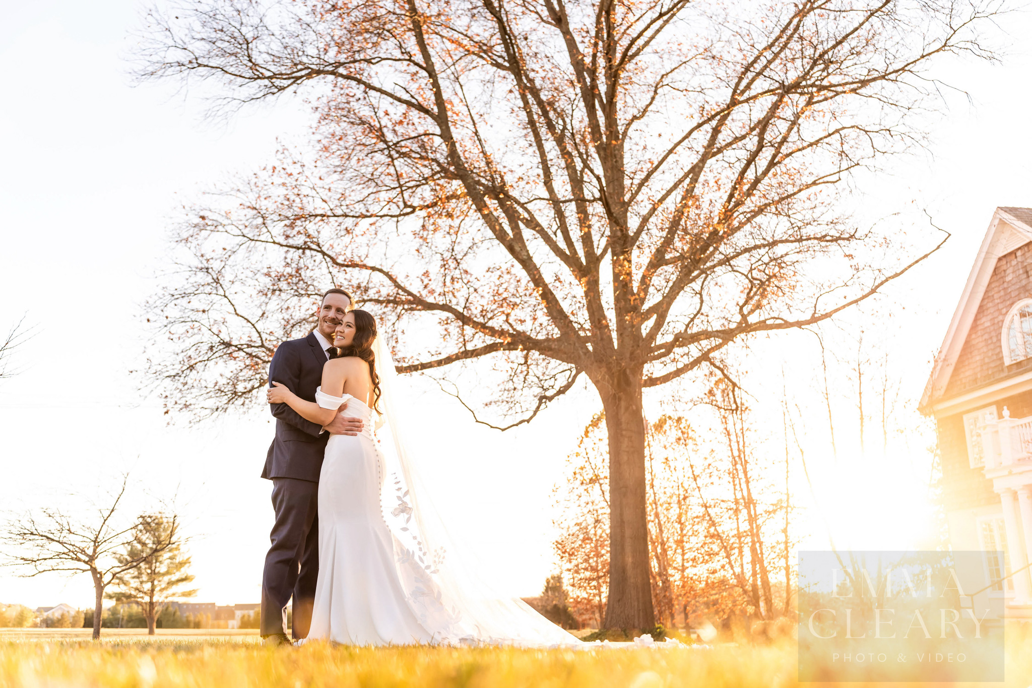 Couple photo at the sunset