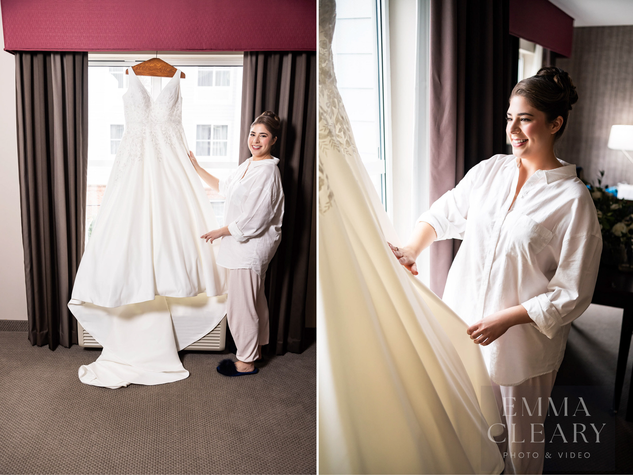 Bride and wedding dress