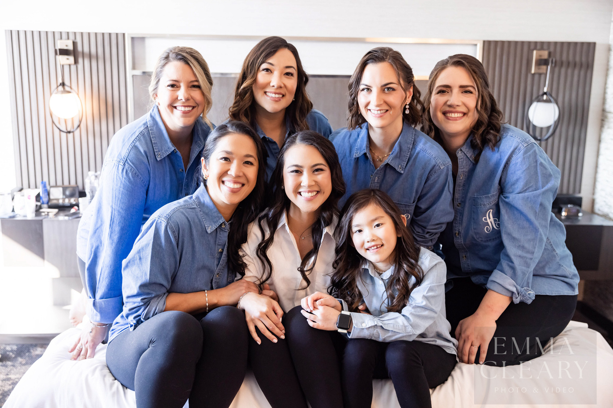 Bride and bridesmaids