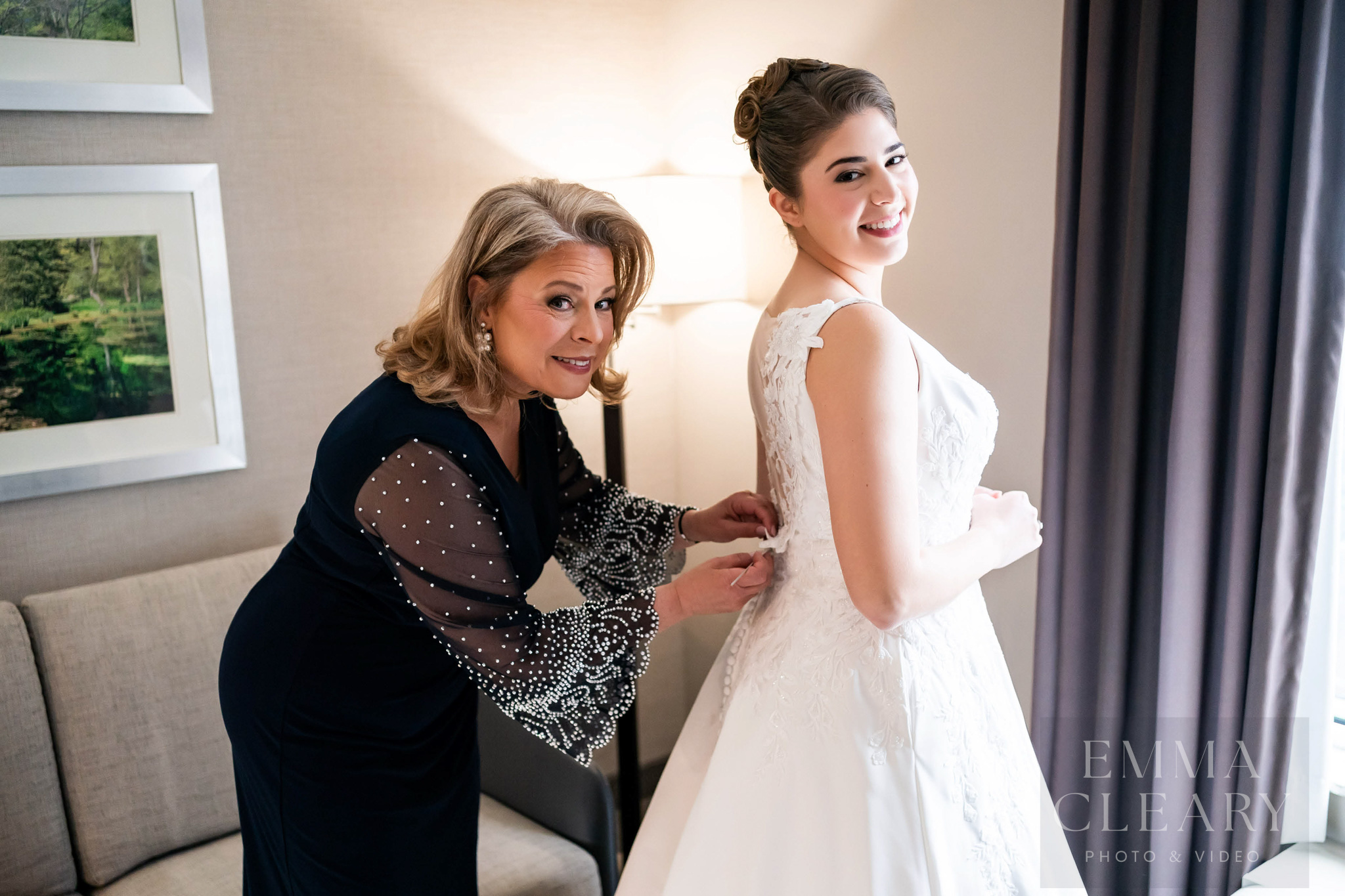 Bride and mom