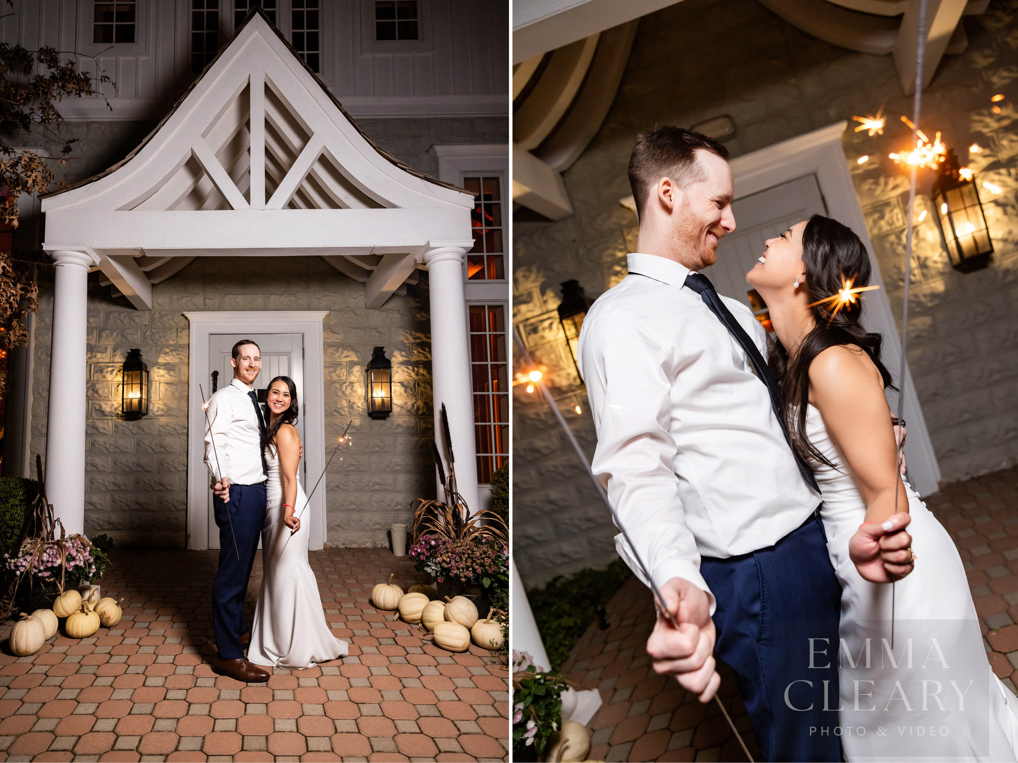 Photo of a couple at night
