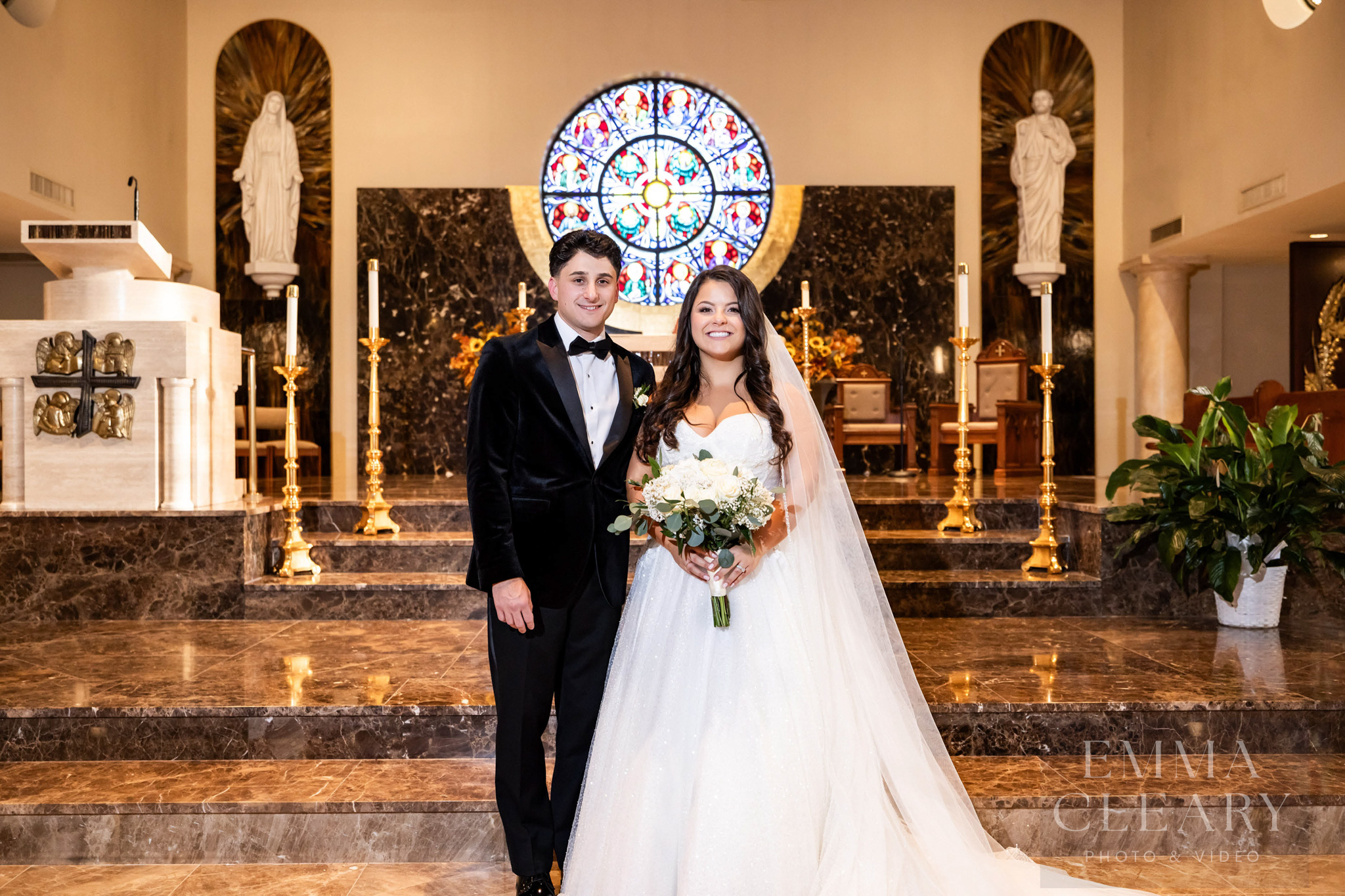 Wedding photo of the couple