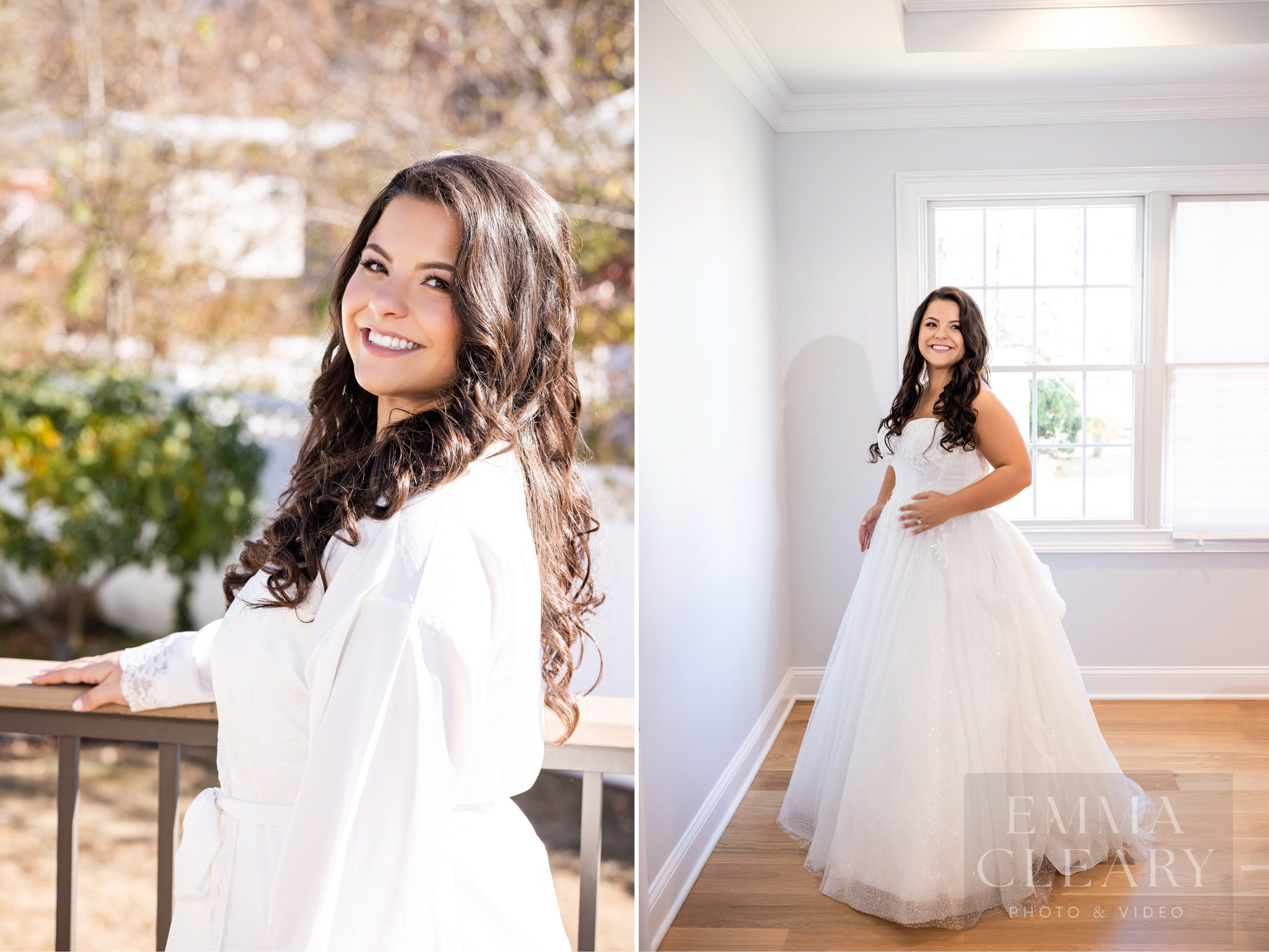 Morning portrait of the bride