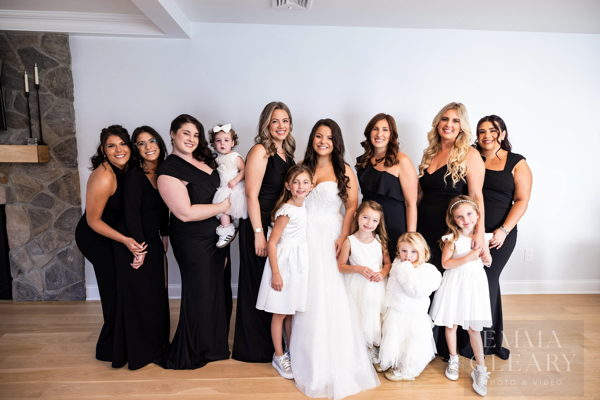 Bride and bridesmaids