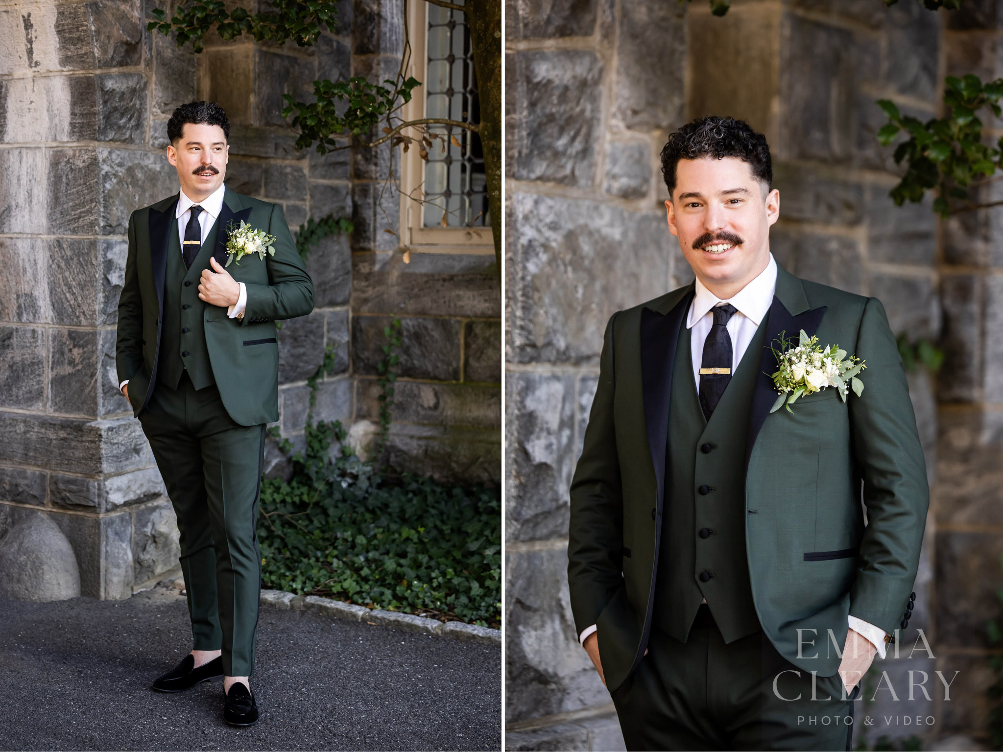 Outdoor groom's portrait