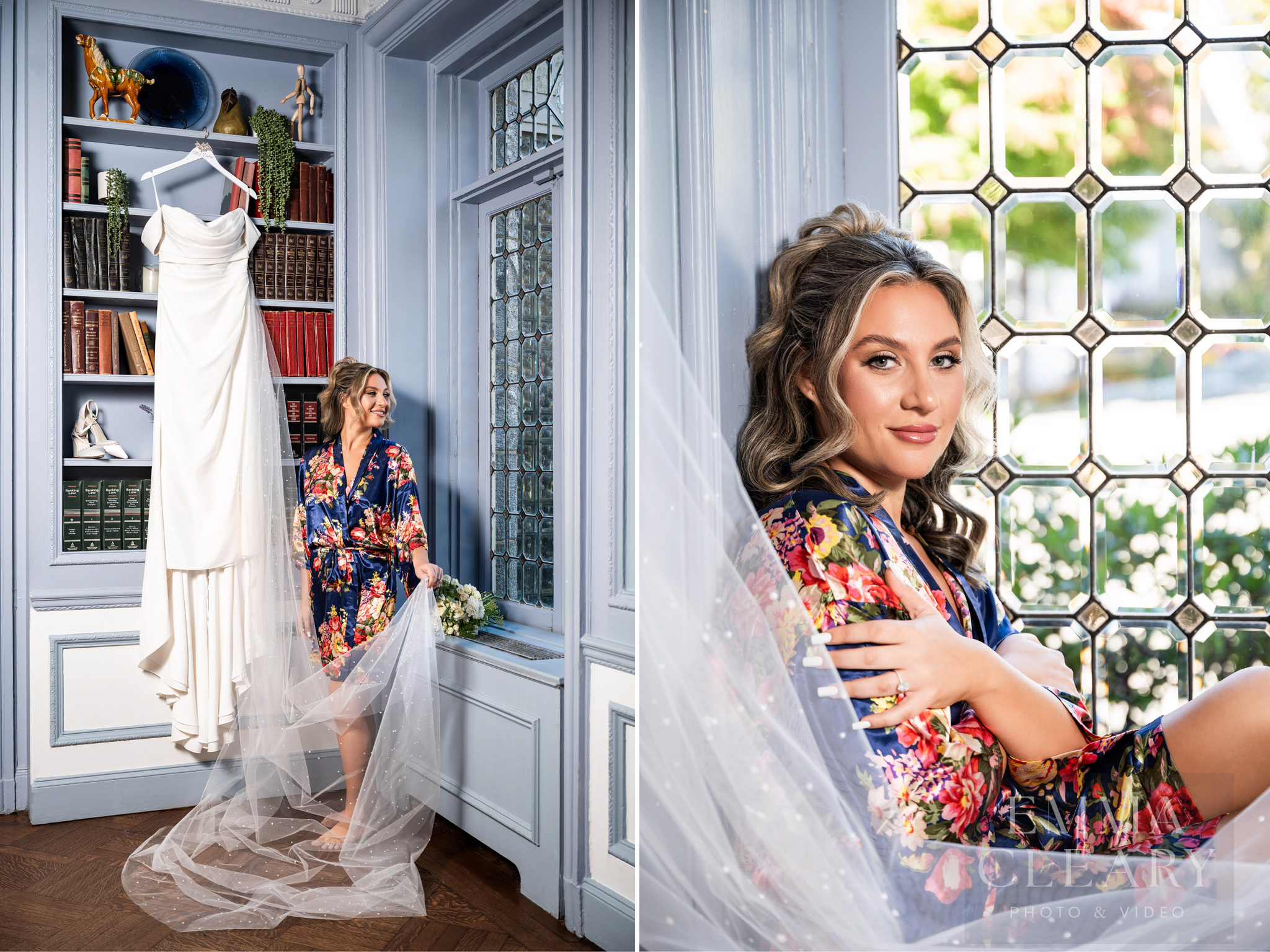 Morning portrait of the bride