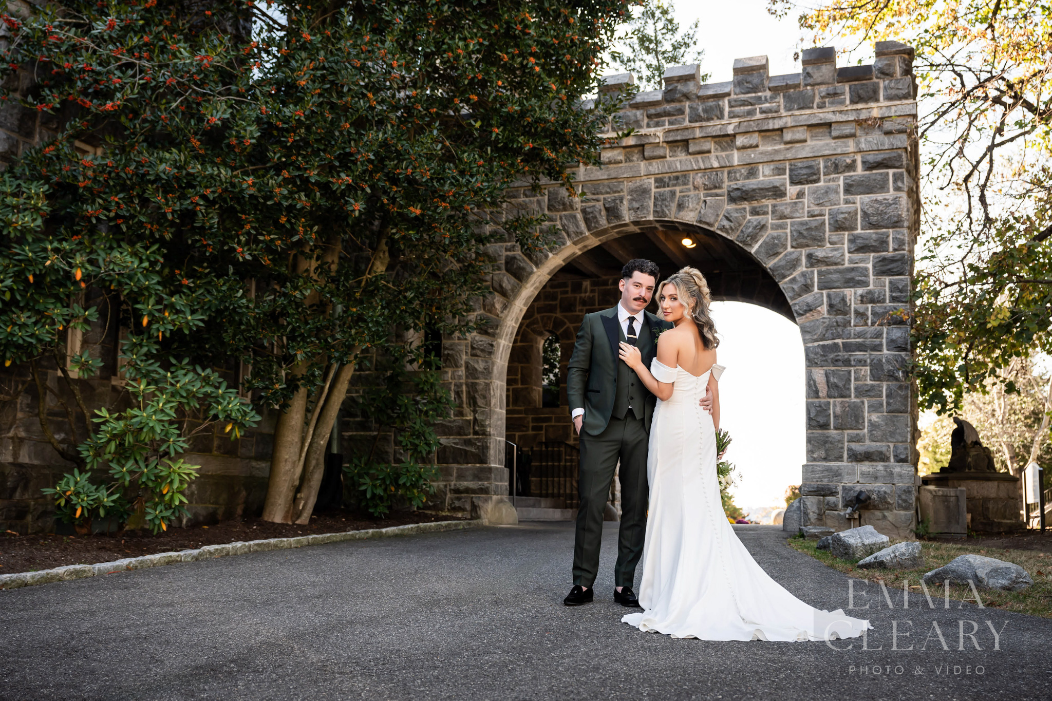 Portrait of the bride and groom