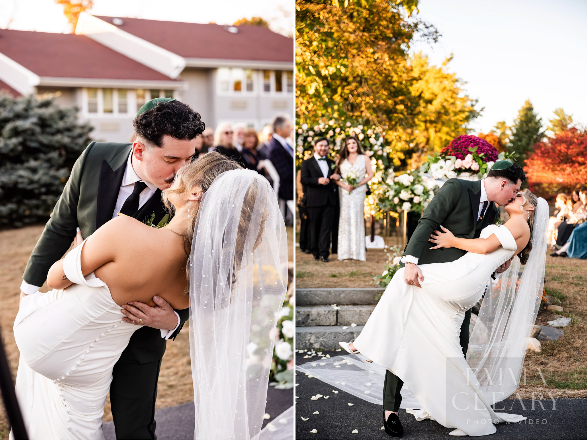 Tarrytown House Estate Wedding kiss
