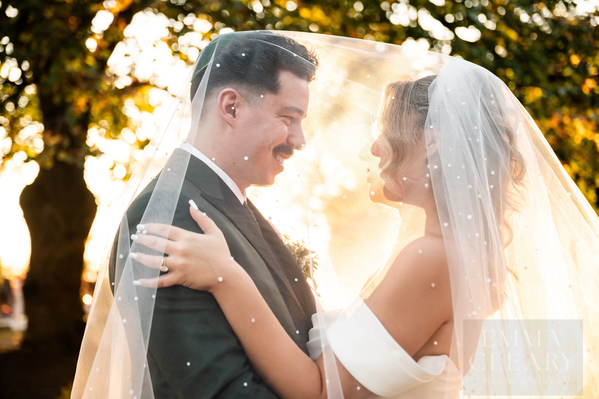 Couple photo at the sunset