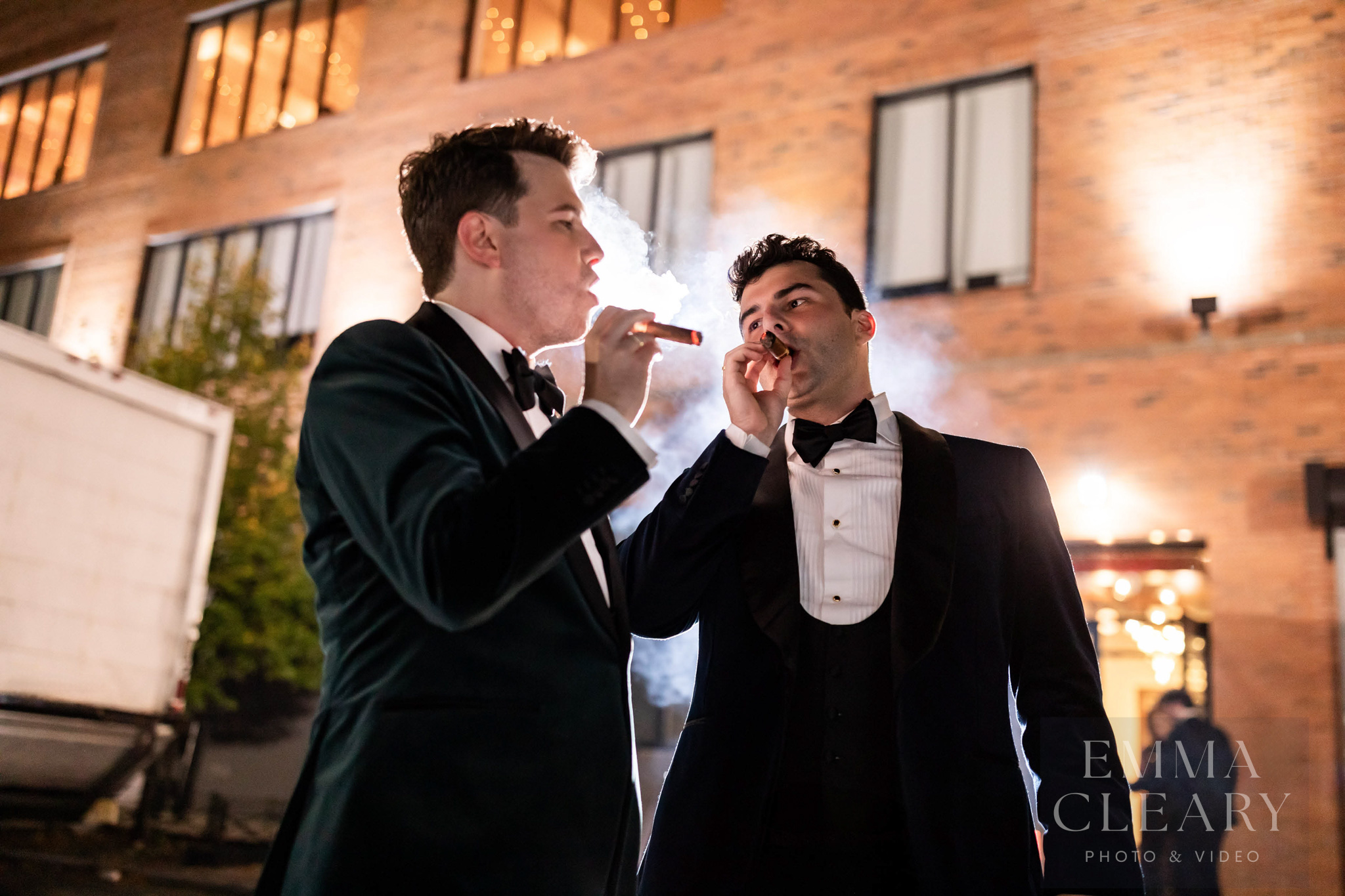 Photo of a couple with cigars