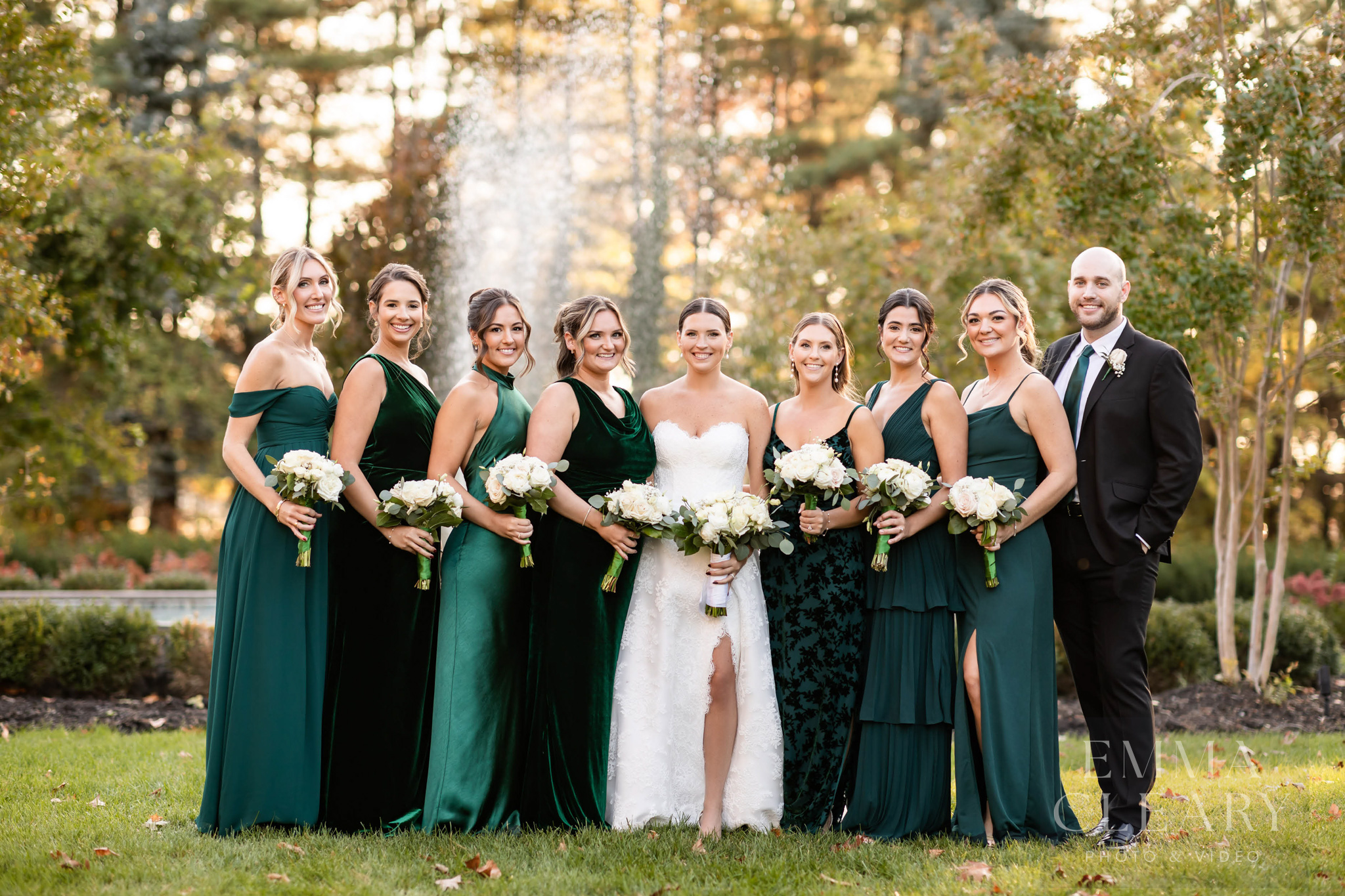 Bride and bridesmaids