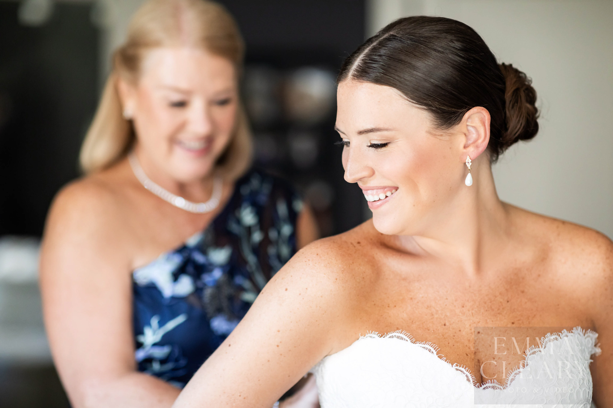Bride and mom