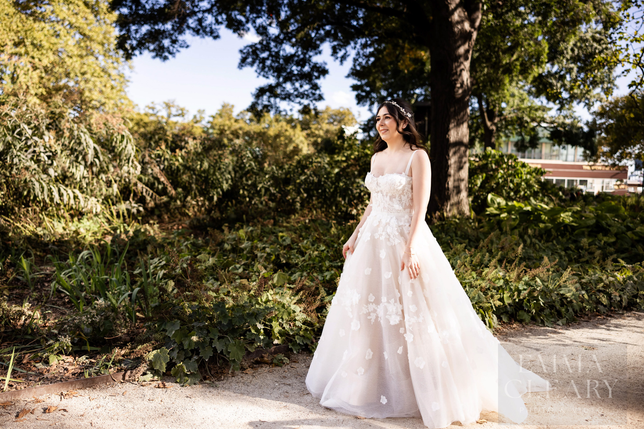 Morning portrait of the bride