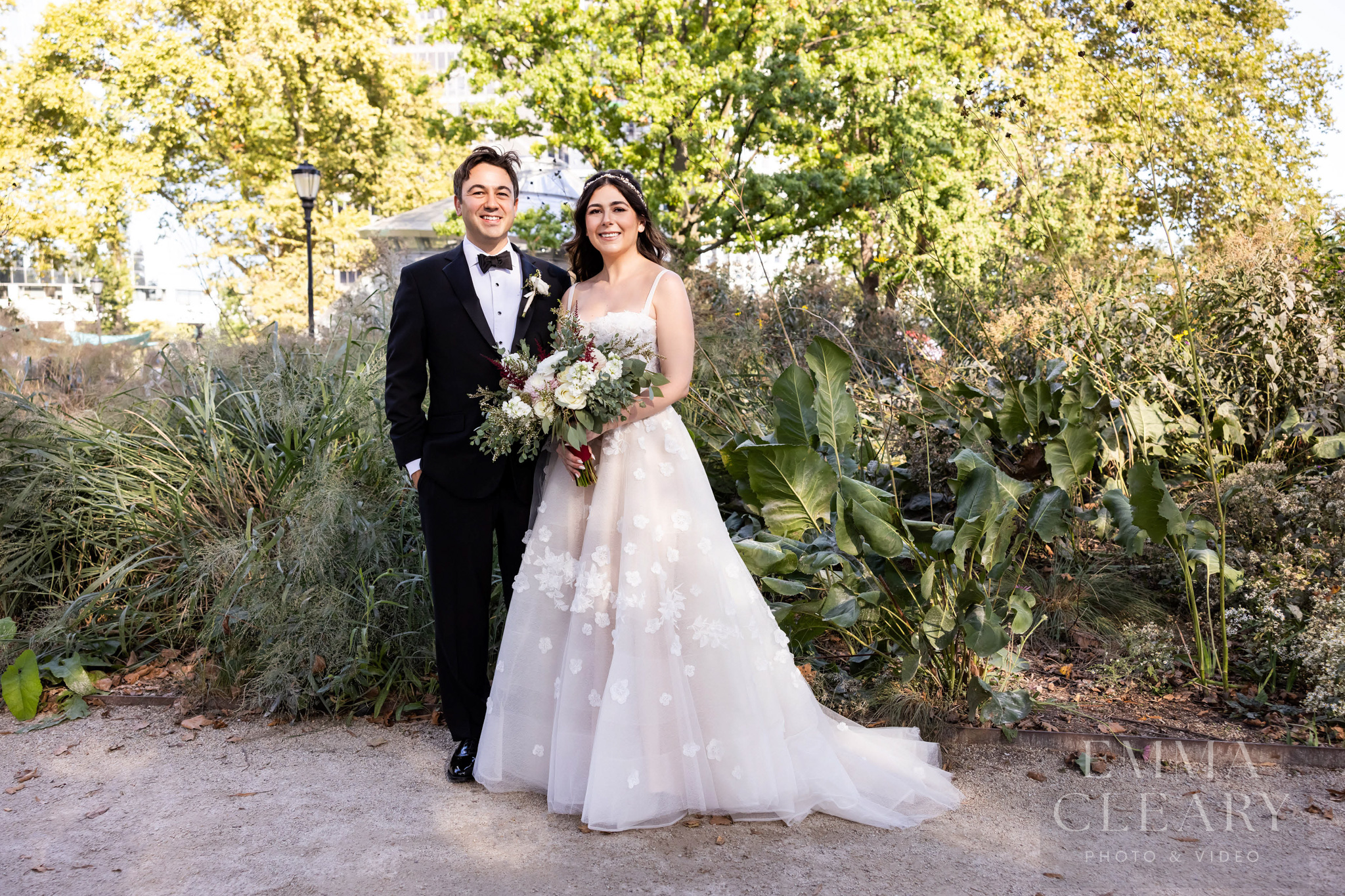 Portrait of the bride and groom