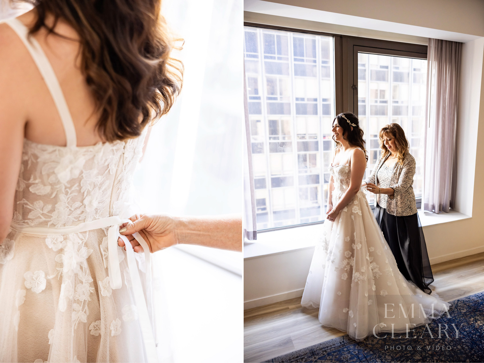 Bride and mom