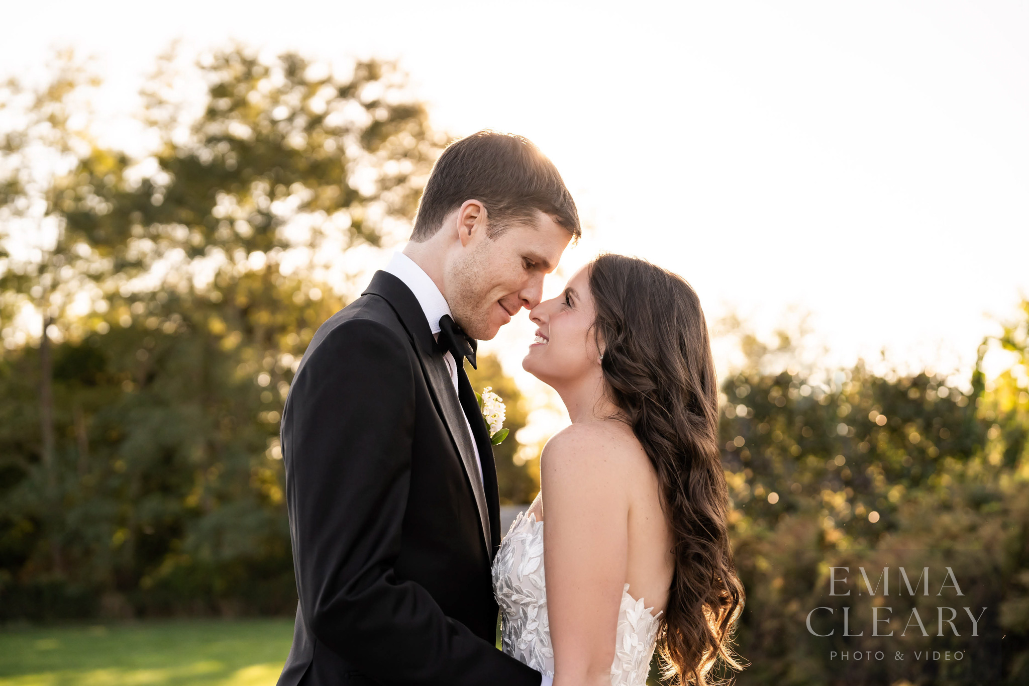 Portrait of the bride and groom