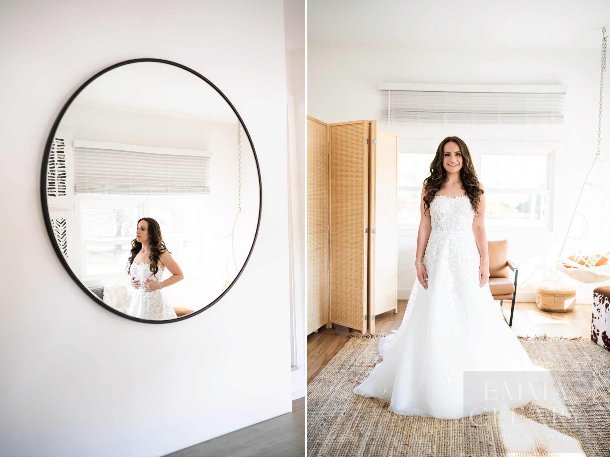Morning portrait of the bride
