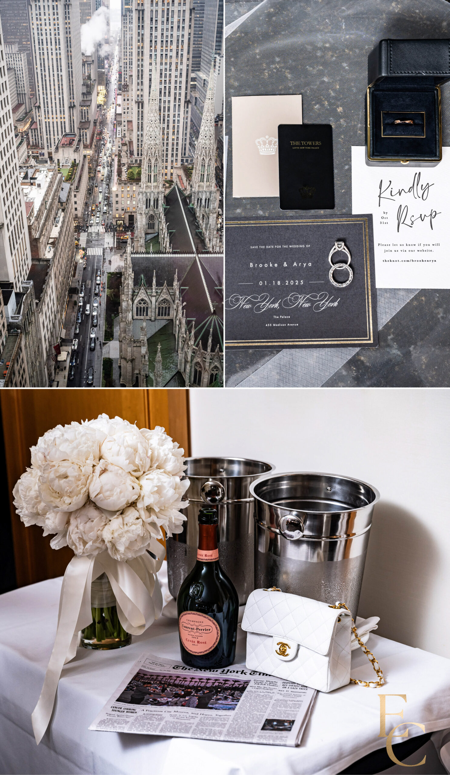 Photos of wedding details in New York