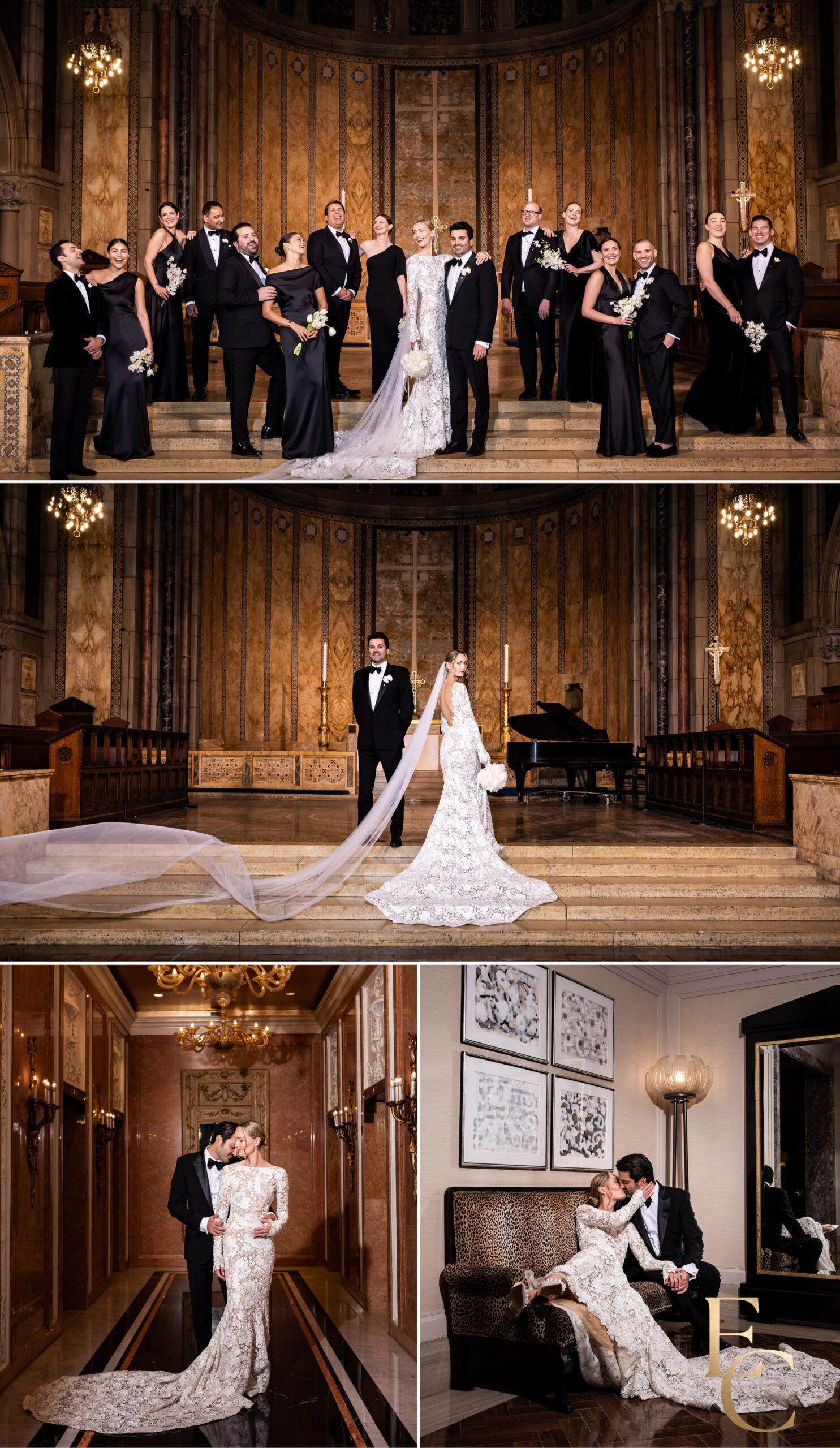 Editorial photos of the bride and groom in New York