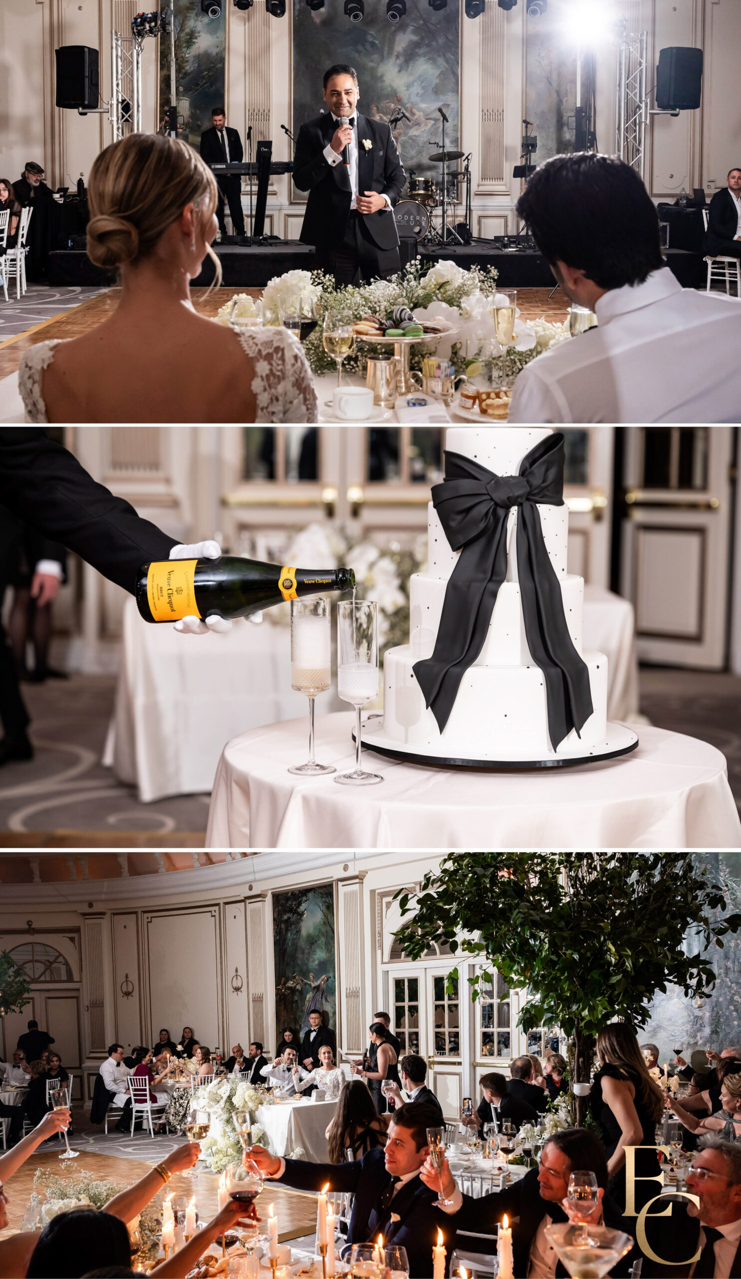 Photos of the wedding celebration at NY Palace Hotel