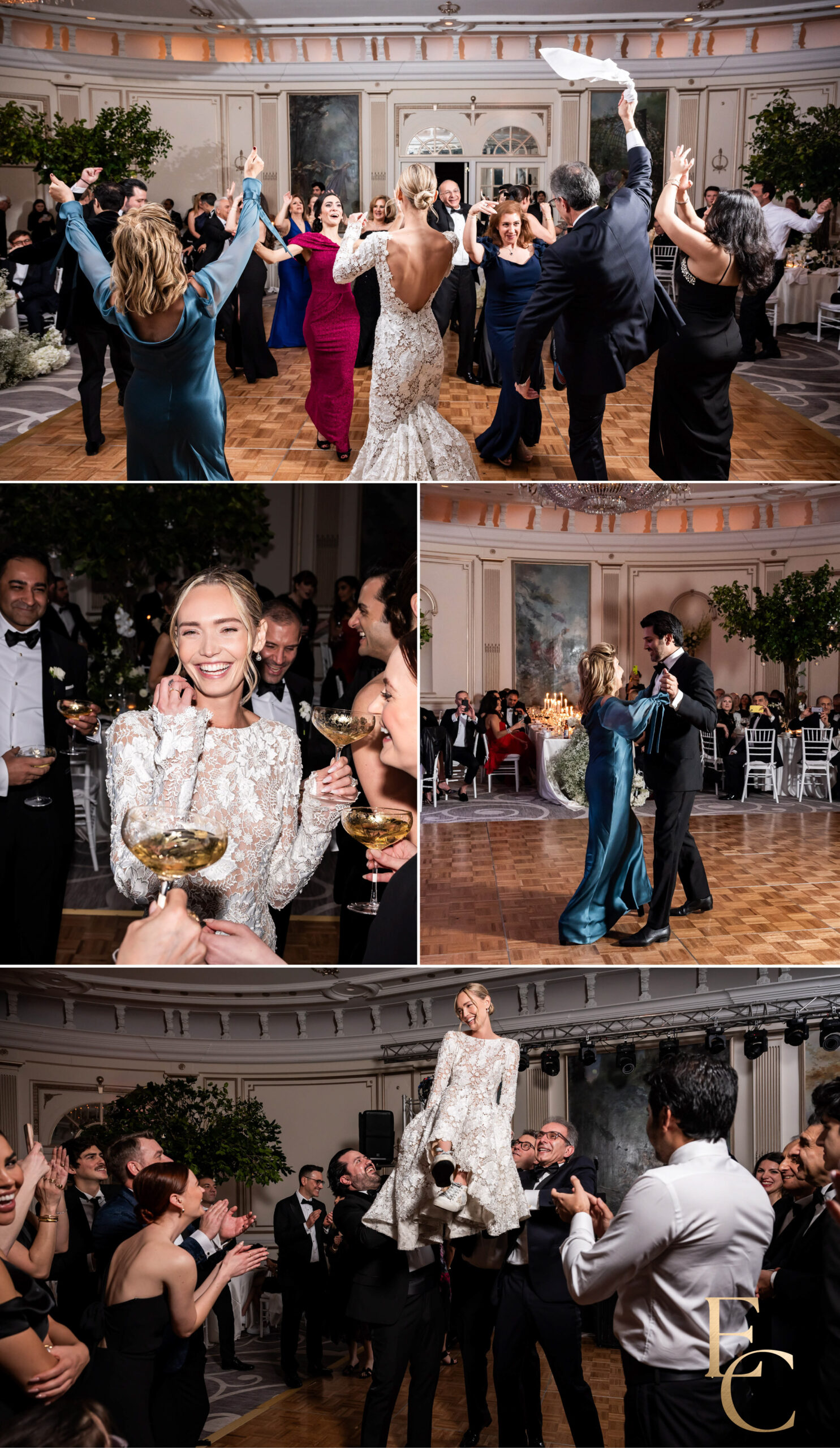 Photos of the wedding celebration at NY Palace Hotel