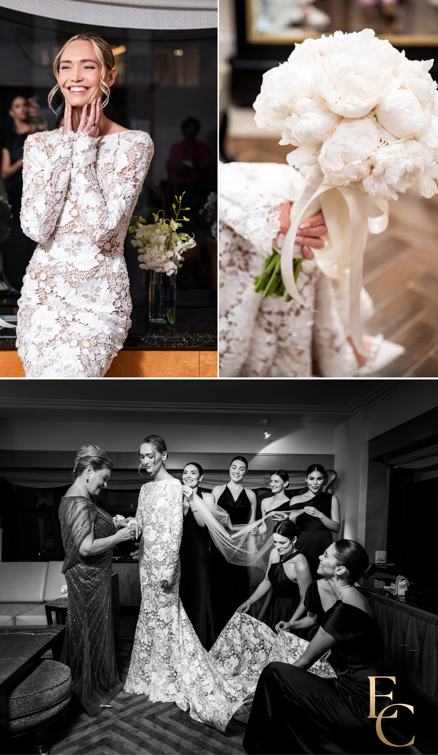 Bride getting ready photos in NYC