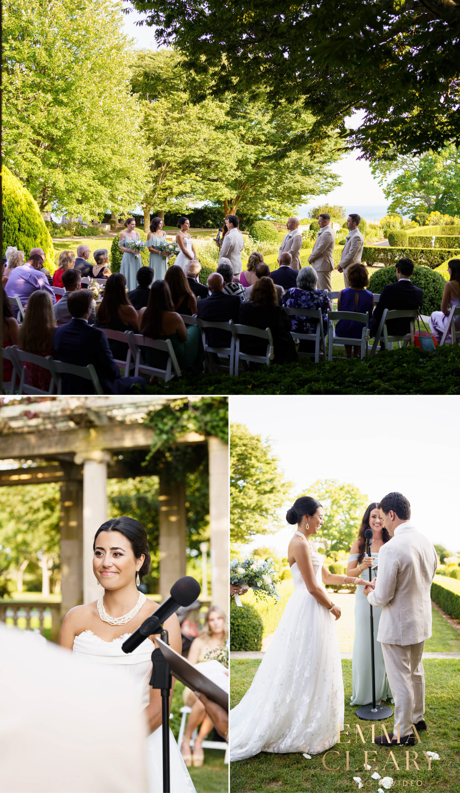 Photojournalistic photos of the wedding ceremony at Eolia Mansion at Harkness State