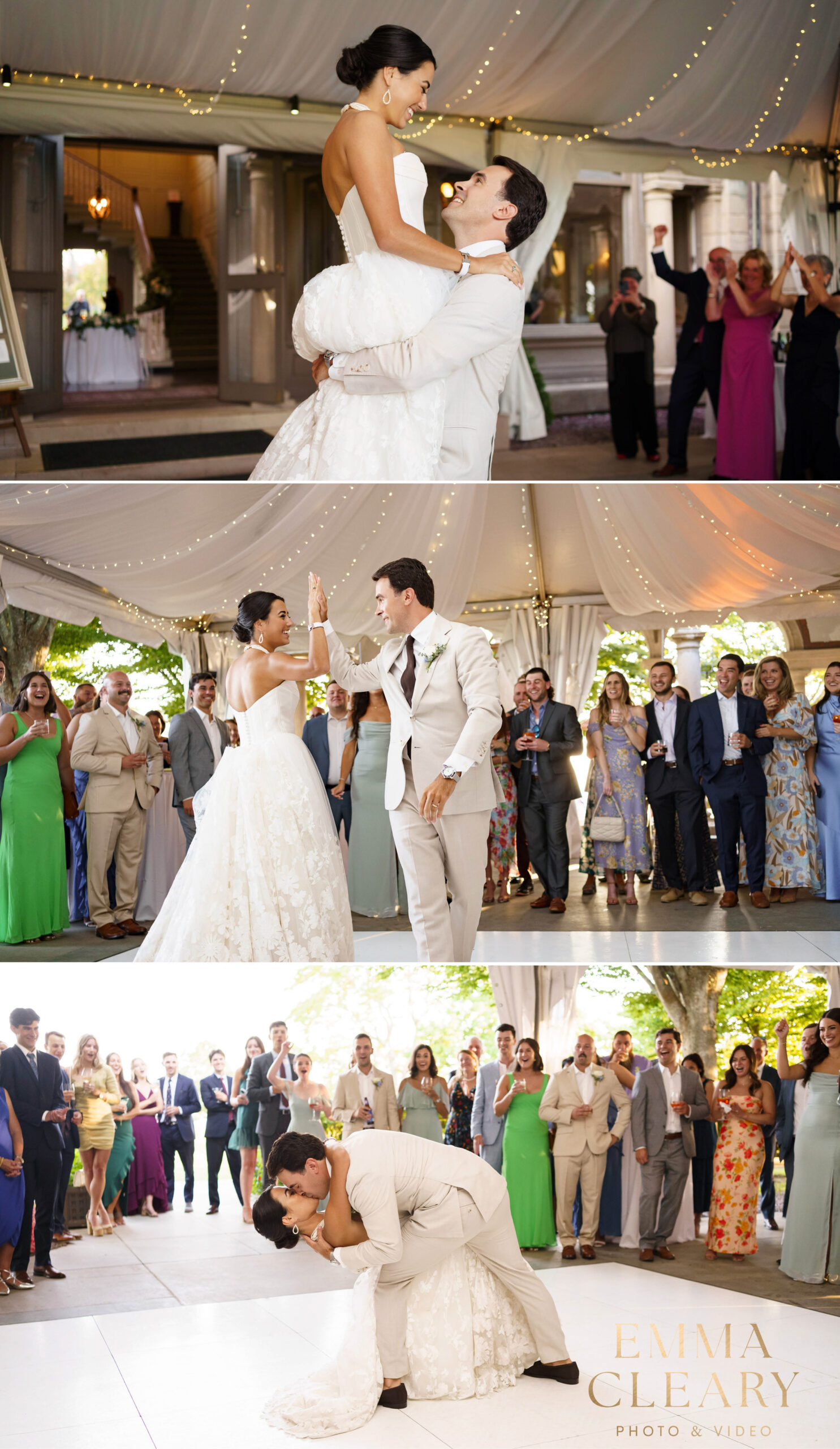 First dance photos at Eolia Mansion at Harkness State Wedding