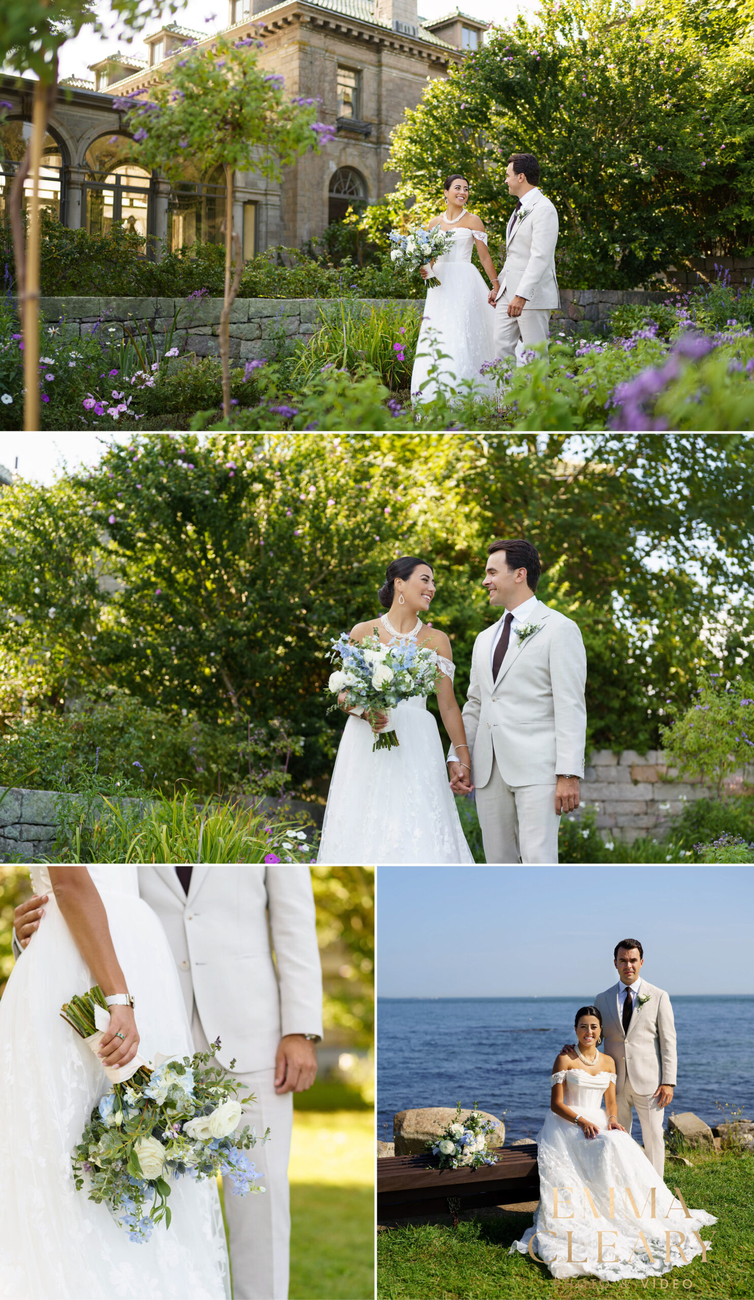 Editorial photos of the bride and groom at Eolia Mansion at Harkness State