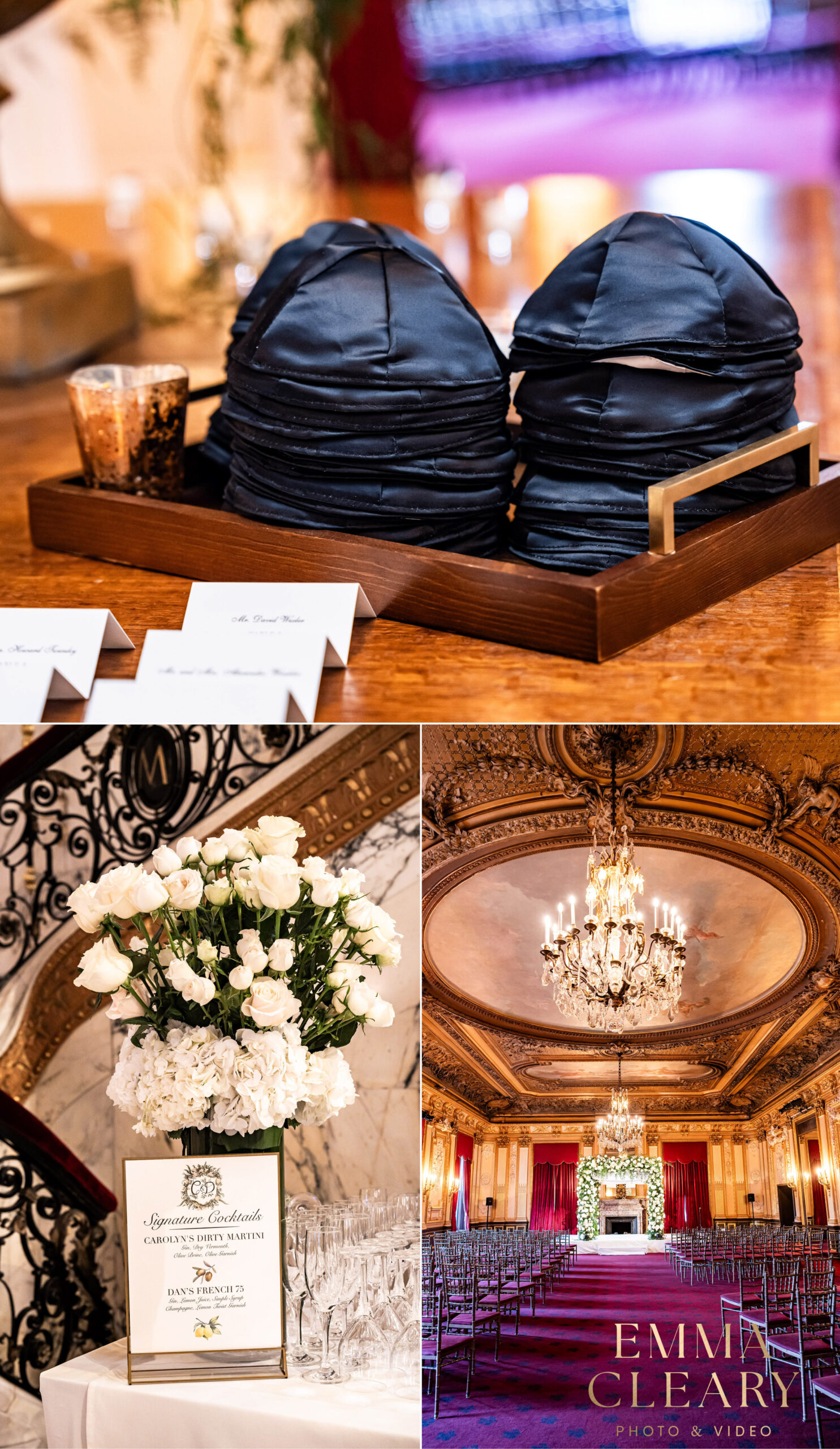 Photos of the ceremony venue at the Metropolitan Club