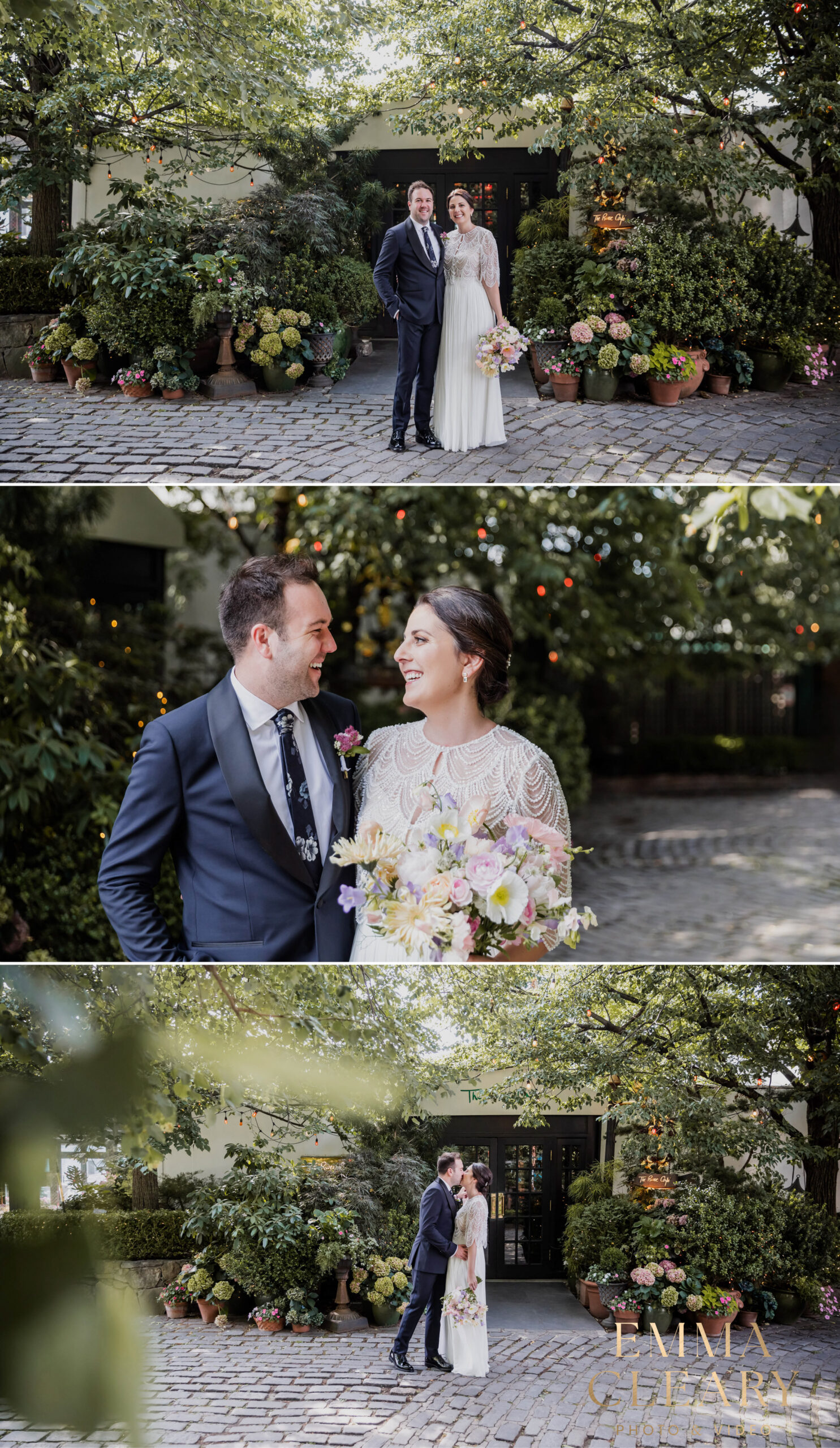 Editorial wedding photos of the bride and groom in Brooklyn