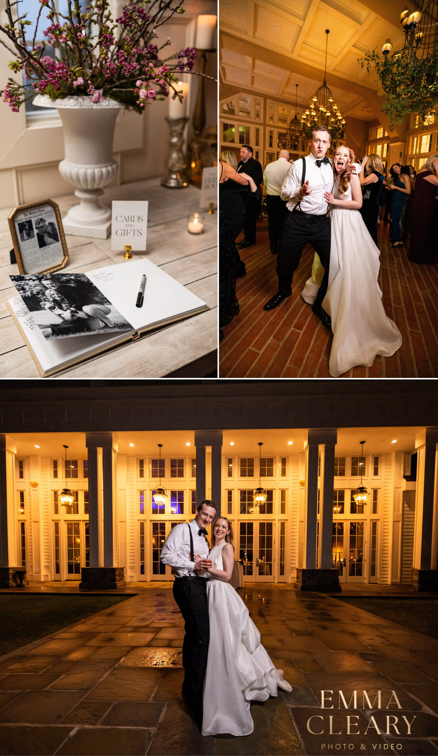 Photos of the wedding evening at Ryland Inn