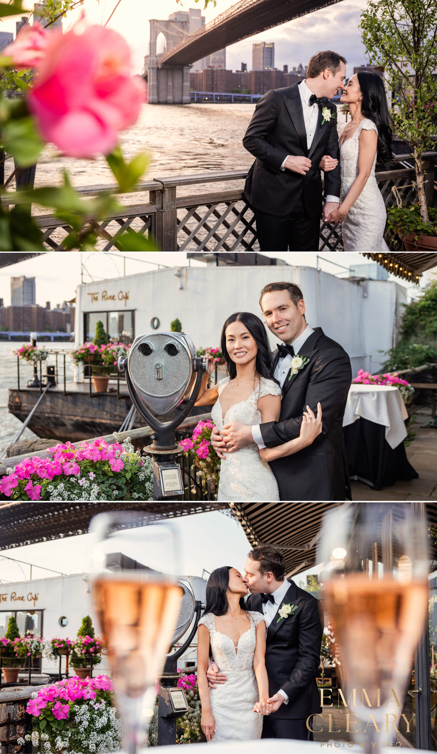 Photojournalistic photos of a couple at The River Cafe
