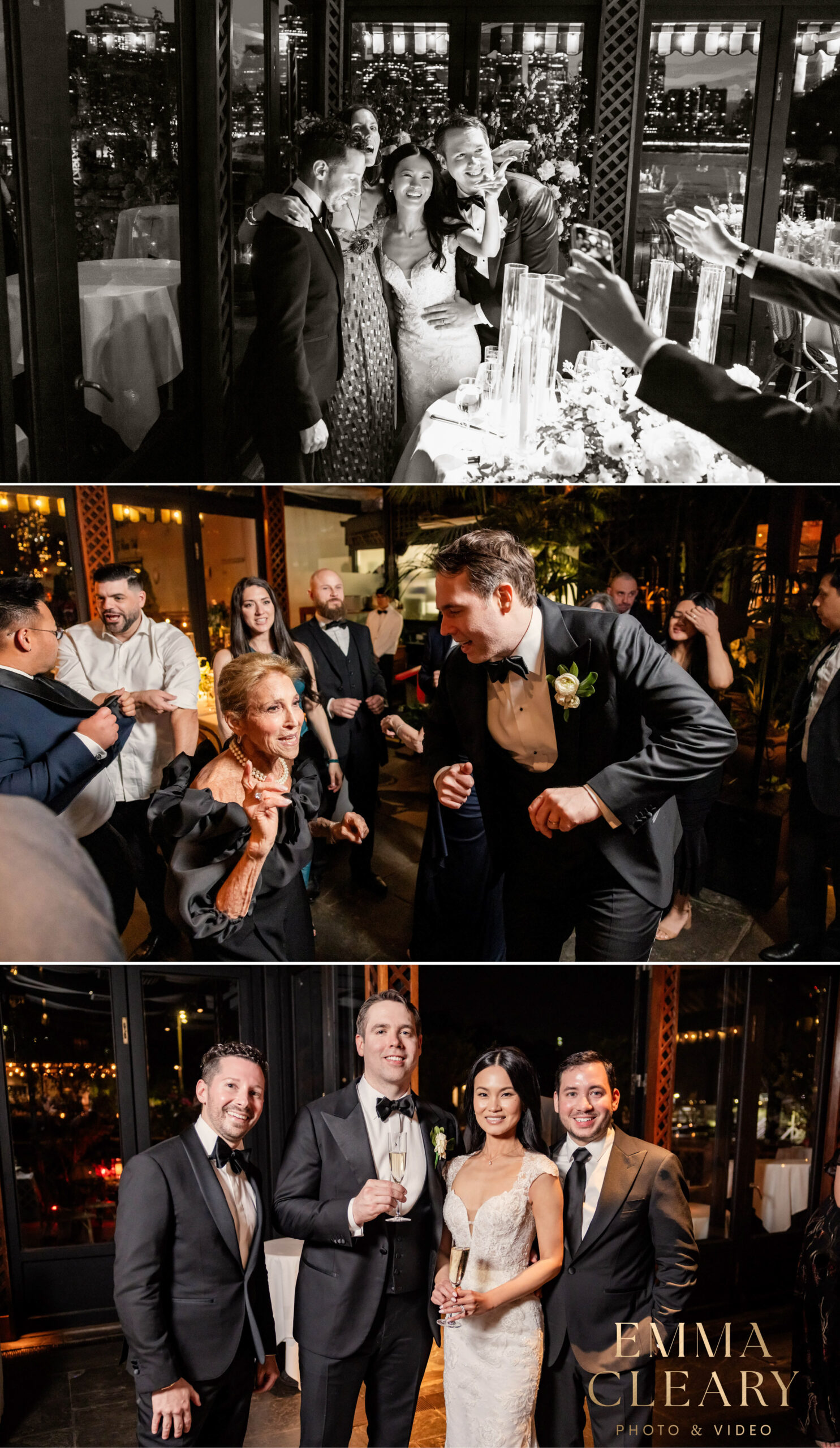 Photos from the wedding evening at The River Cafe