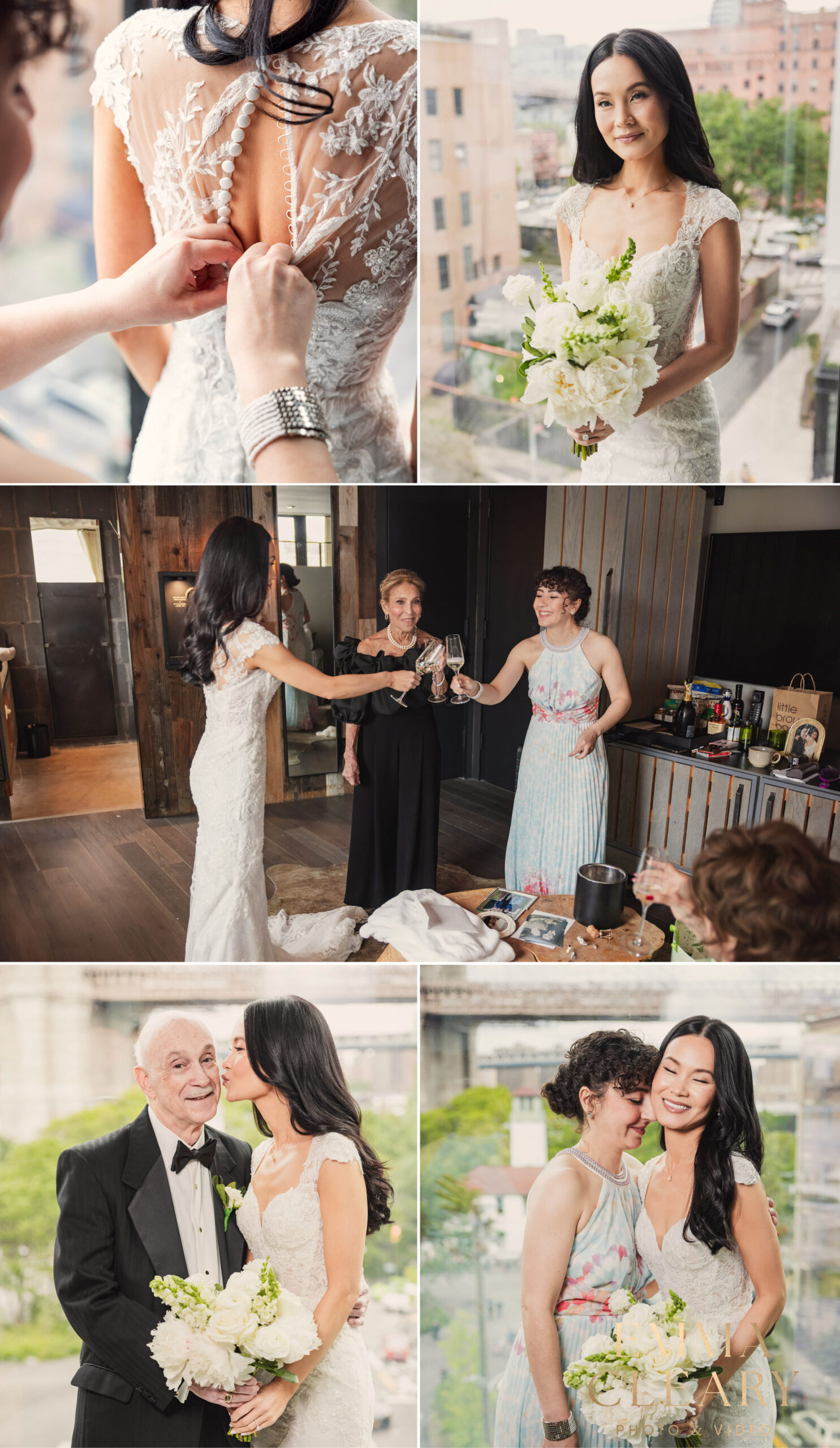 Bride getting ready photos in NYC