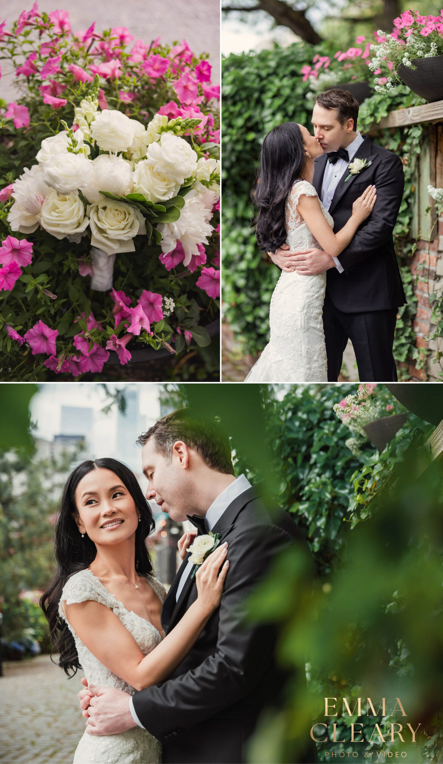 Editorial photos of the bride and groom in Brooklyn