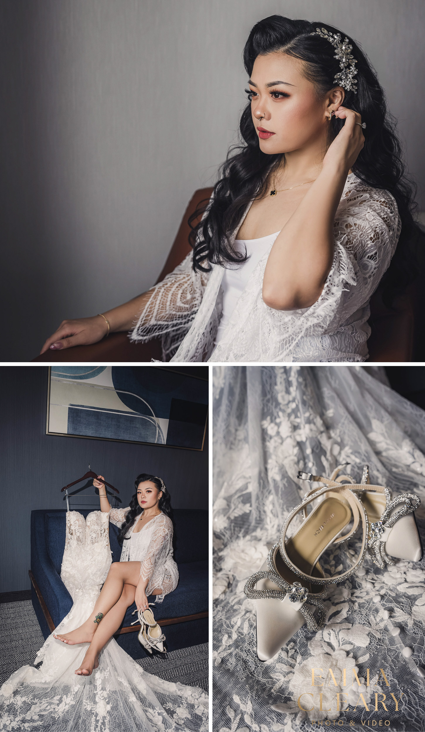 Bride getting ready photos in NYC