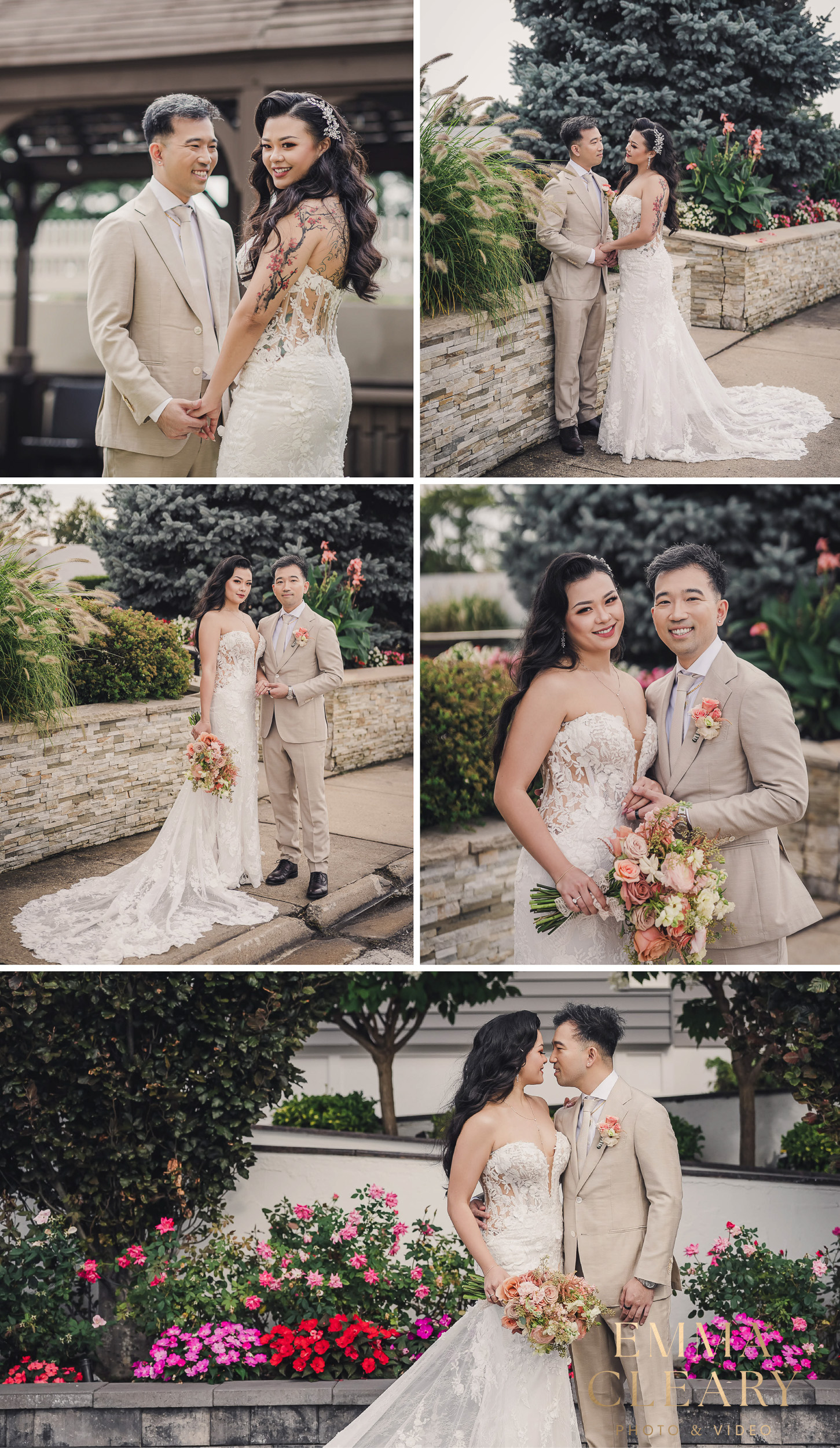 Editorial wedding photos of the bride and groom in NYC