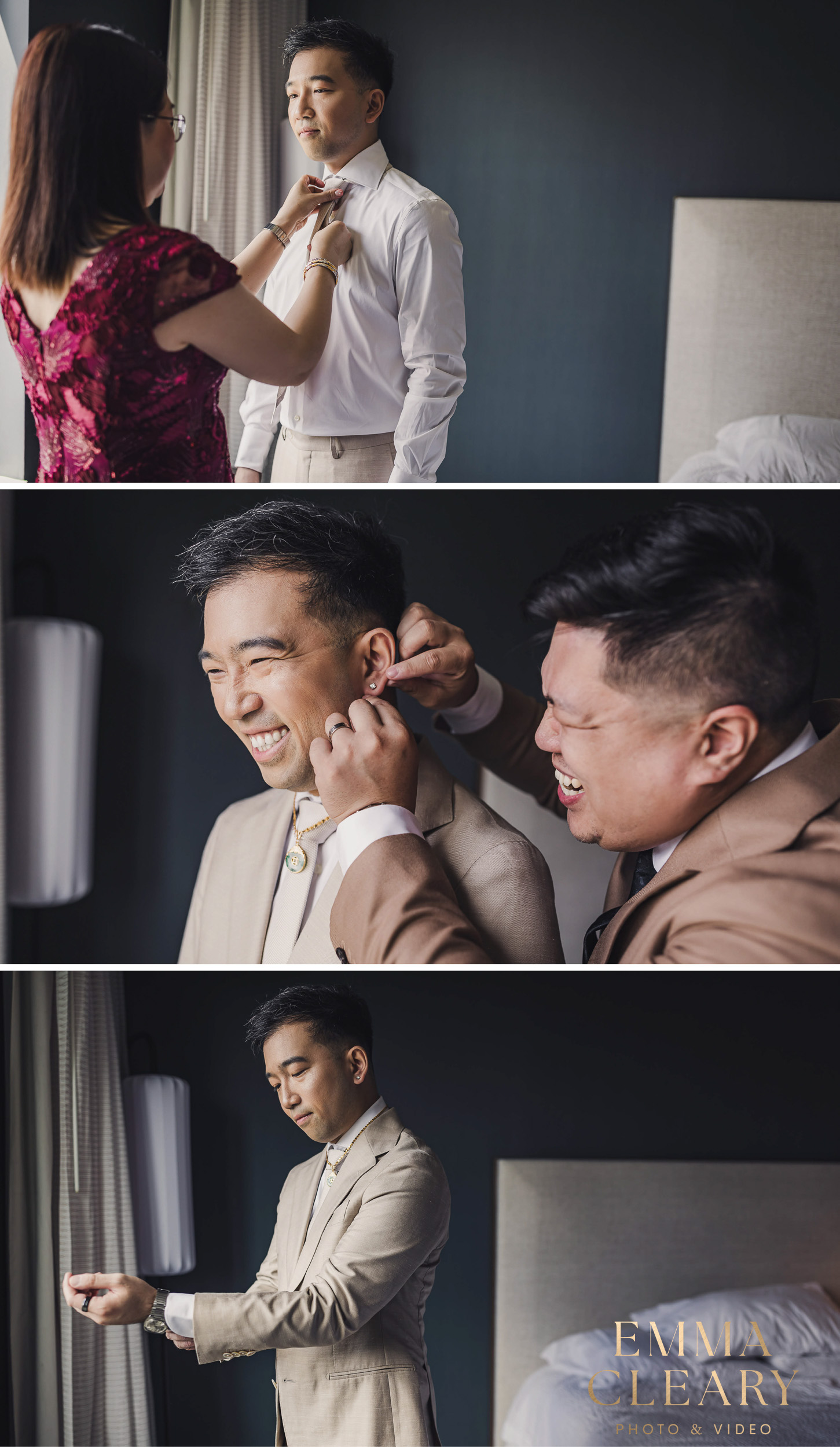 Groom getting ready photos in NYC
