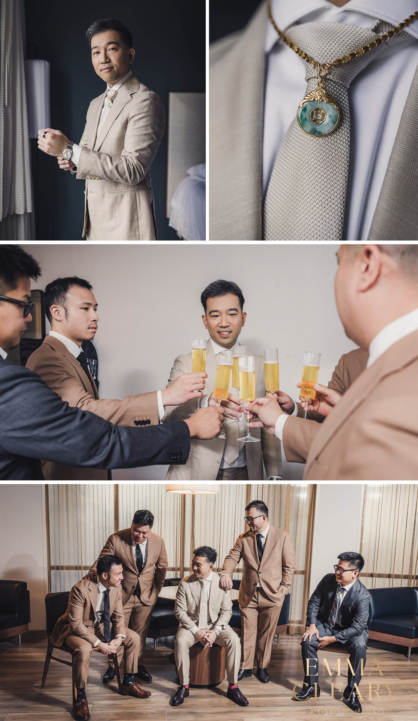 Groom getting ready photos in NYC