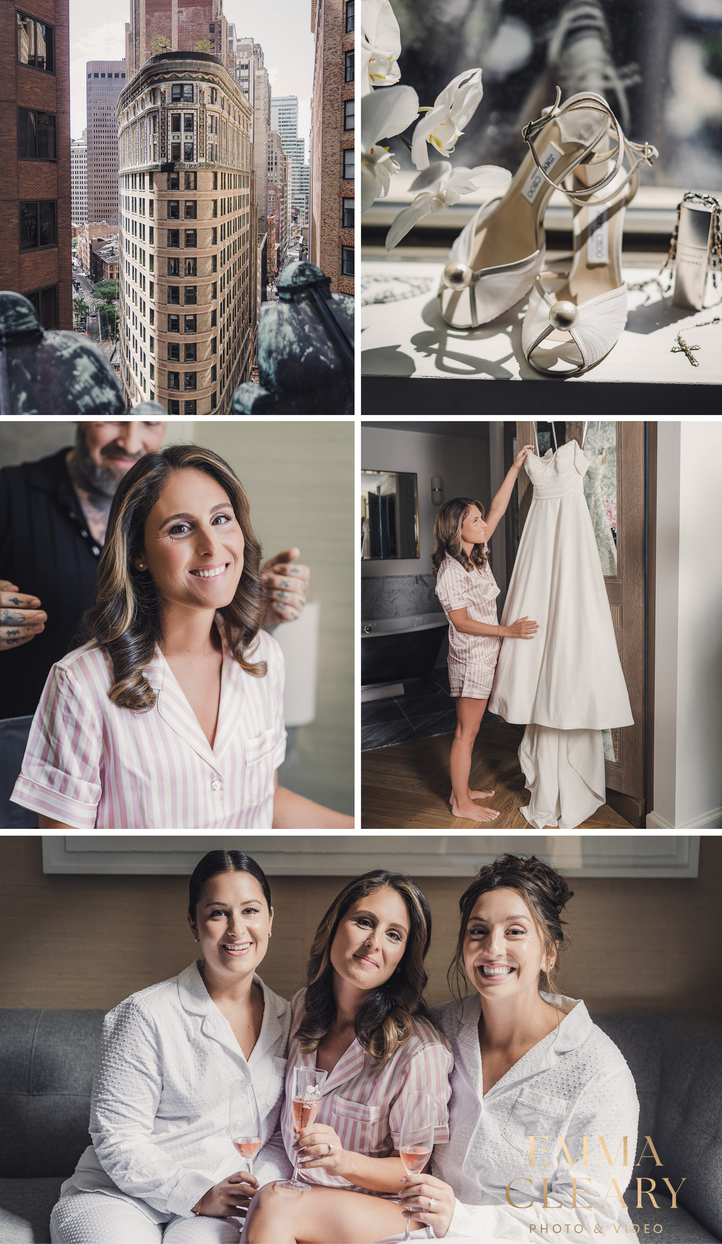 Bride getting ready photos in NYC