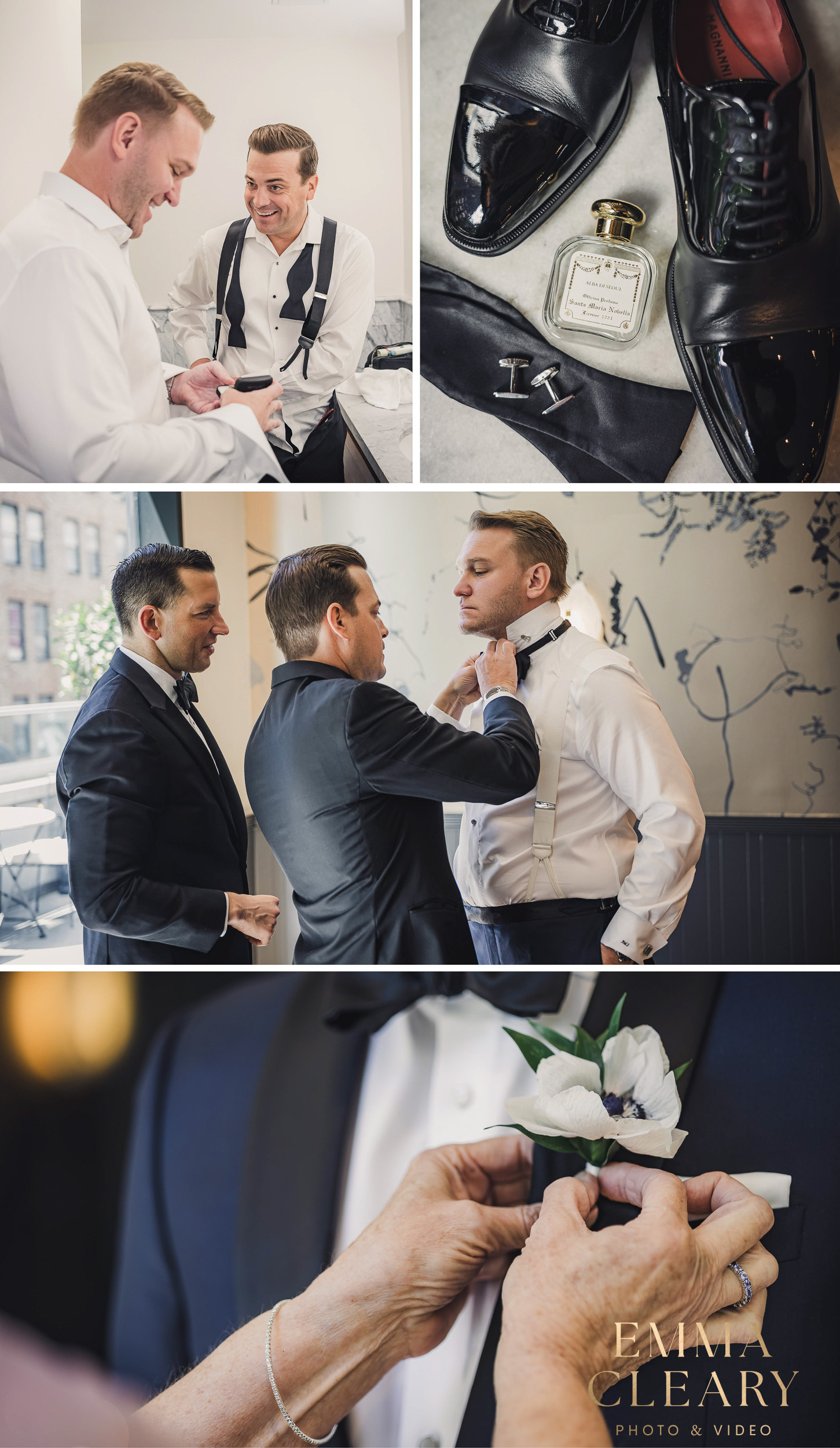 Groom getting ready photos in NYC