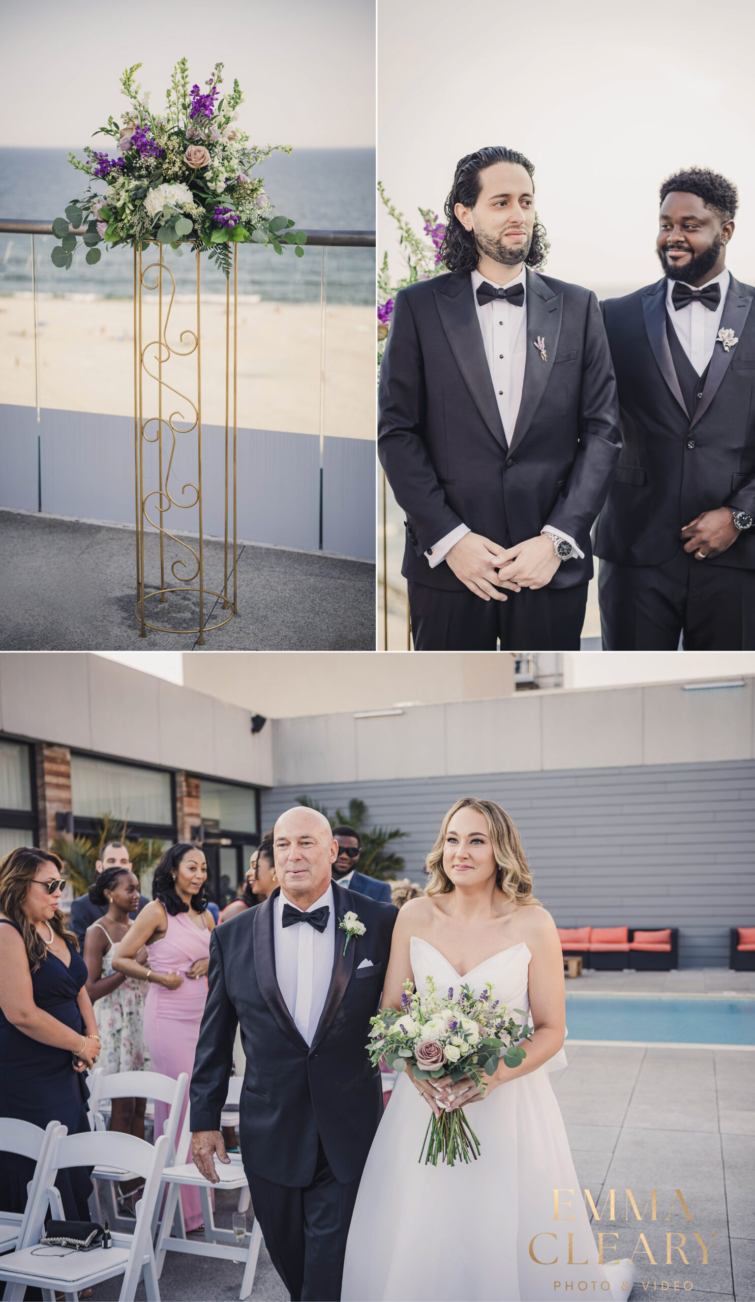 Photojournalistic photos of the wedding ceremony in Long Beach