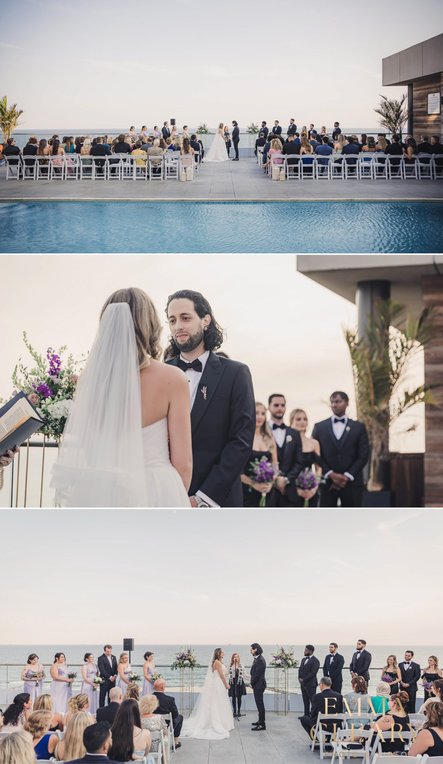 Photojournalistic photos of the wedding ceremony in Long Beach