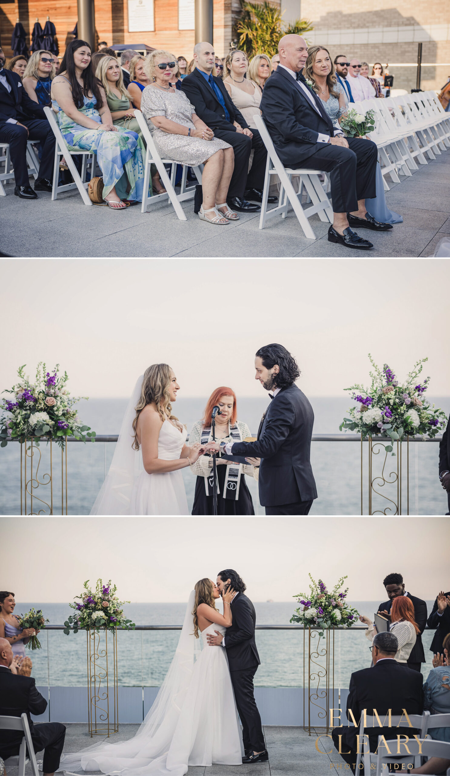 Photojournalistic photos of the wedding ceremony in Long Beach