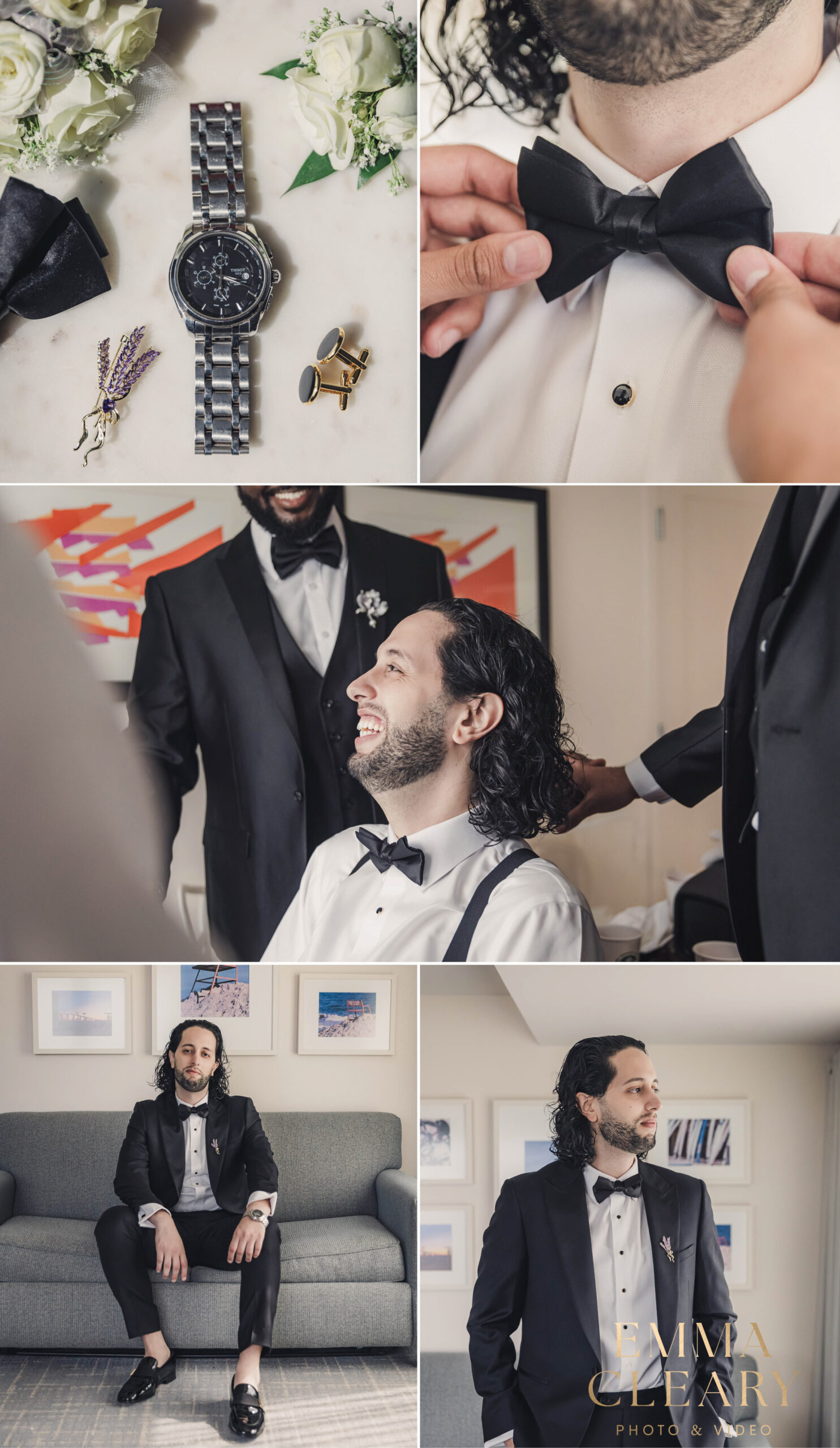 Groom getting ready photos in NYC