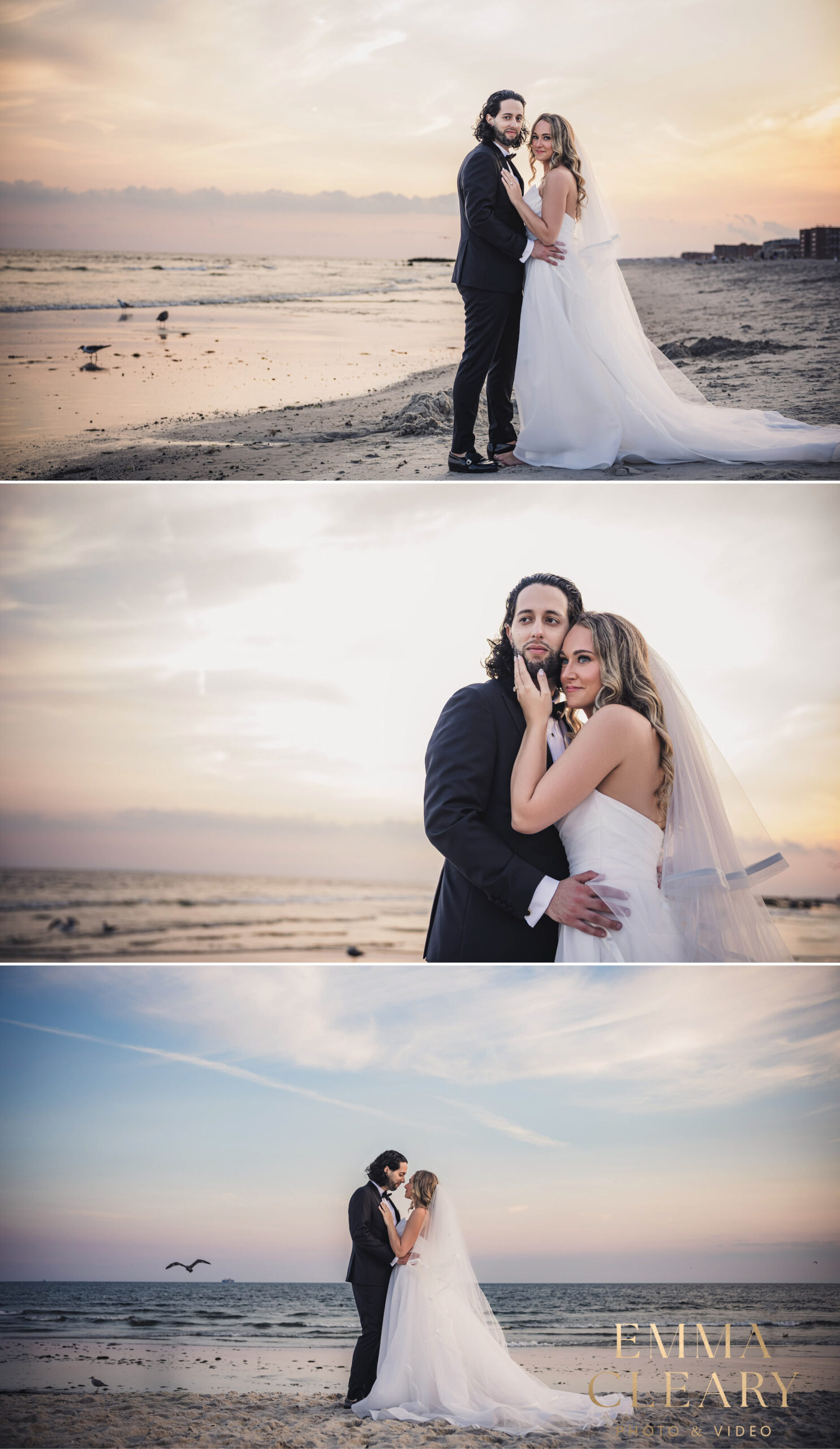 Couple photo at the sunset at Long Beach